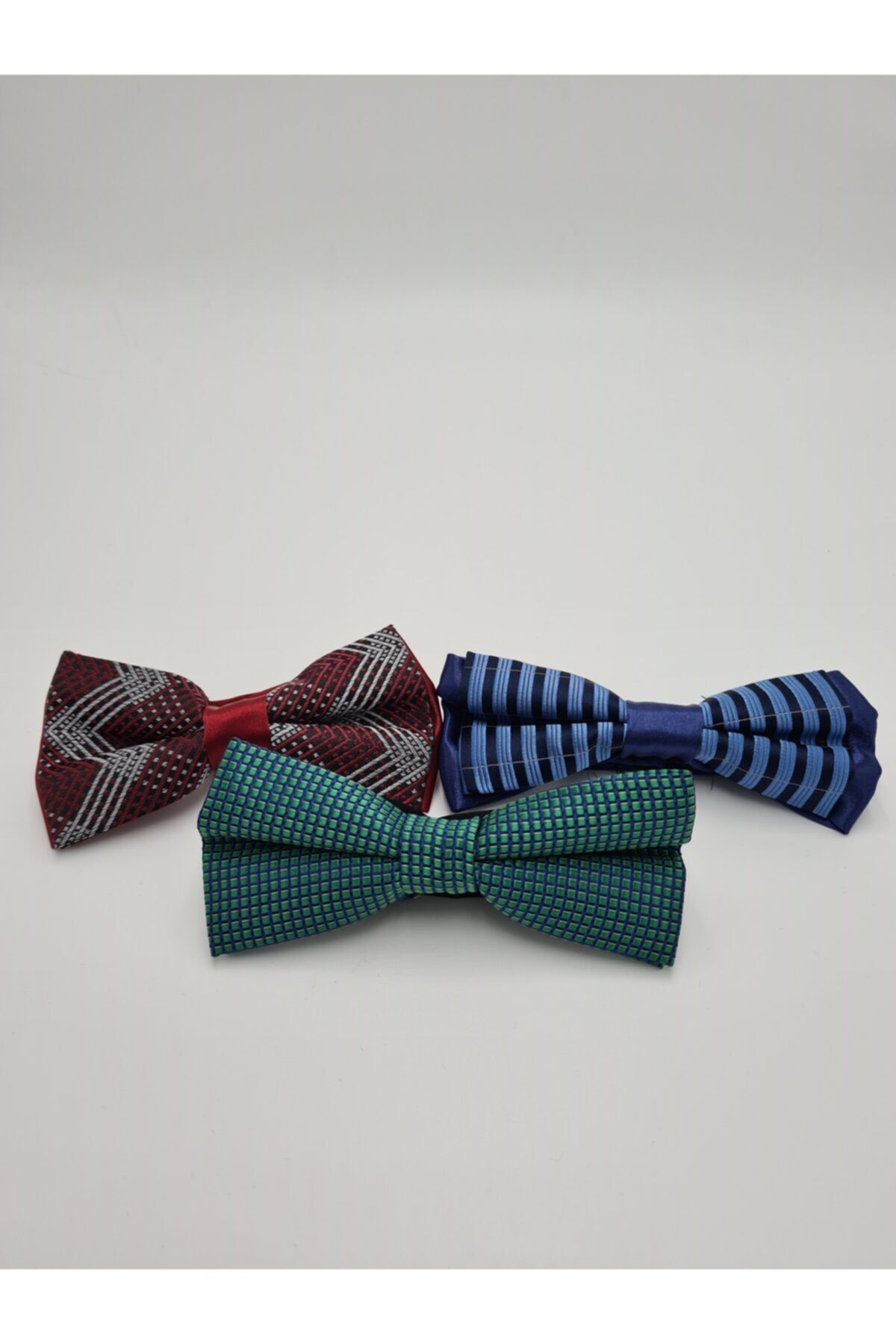 Yage Unisex Karma Renk Desenli 3lü Kombin Papyon Set