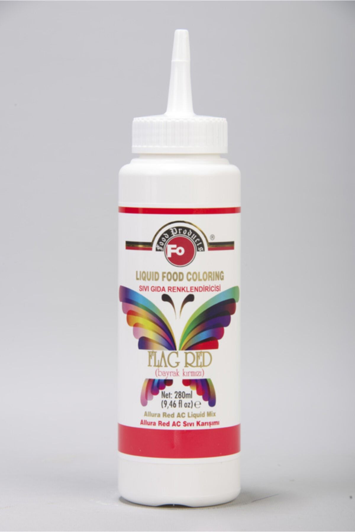 FO Bayrak Kırmızısı Sıvı Gıda Renklendiricisi 280 Ml