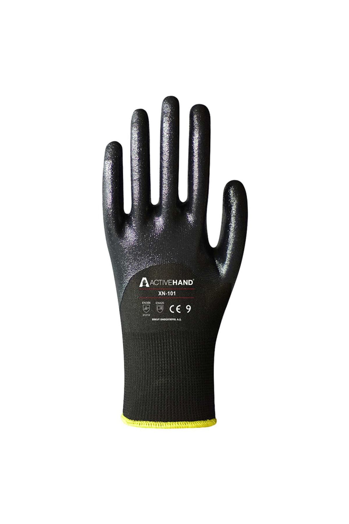 ACTIVEHAND Active Hand Xn101 Nitril Kaplı Iş Eldiveni 7 Numara (10 Çift)