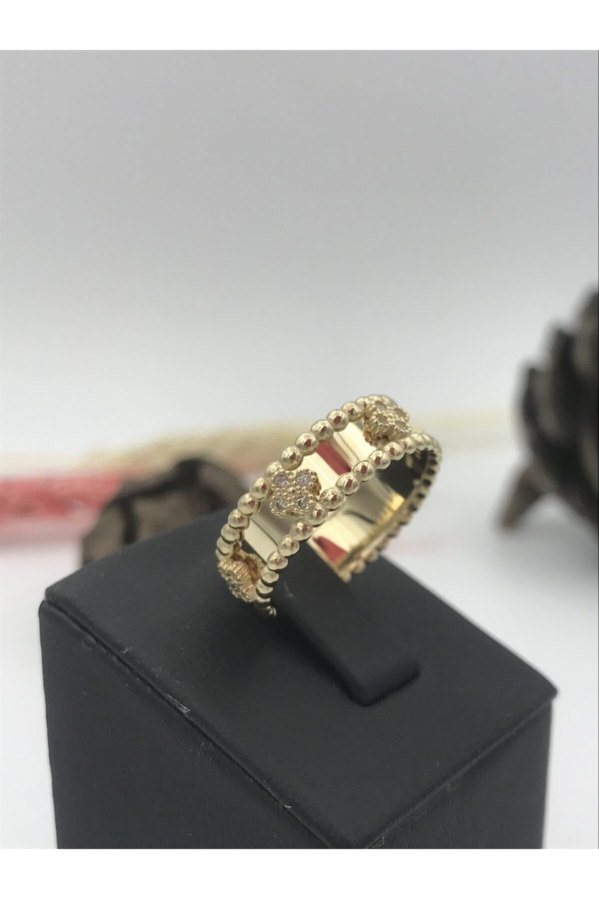 Dores Gold Van Cleef Tasarım Yüzük 14k Gold