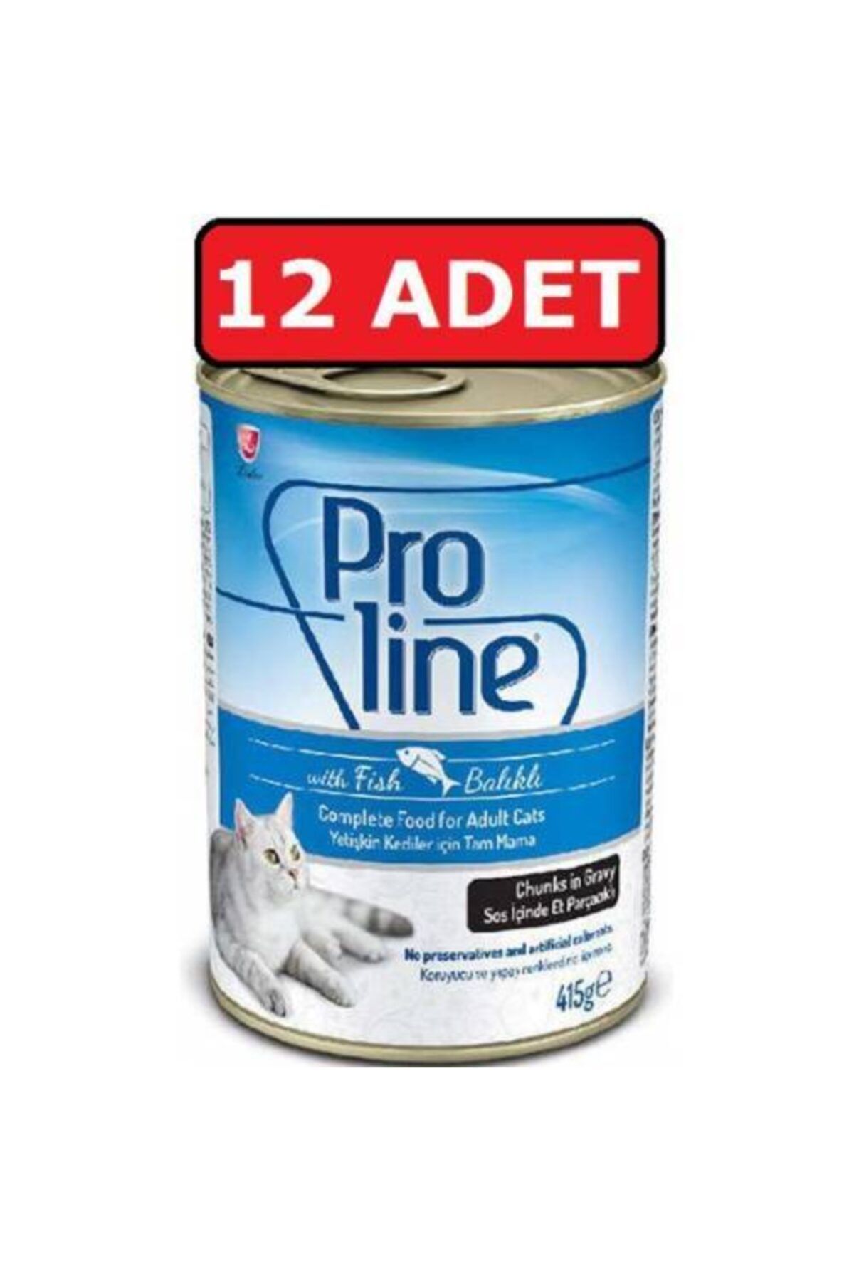pro line proline balikli sos icinde et parcali kedi konservesi 12 adet x 415 gr yas mama fiyati yorumlari trendyol