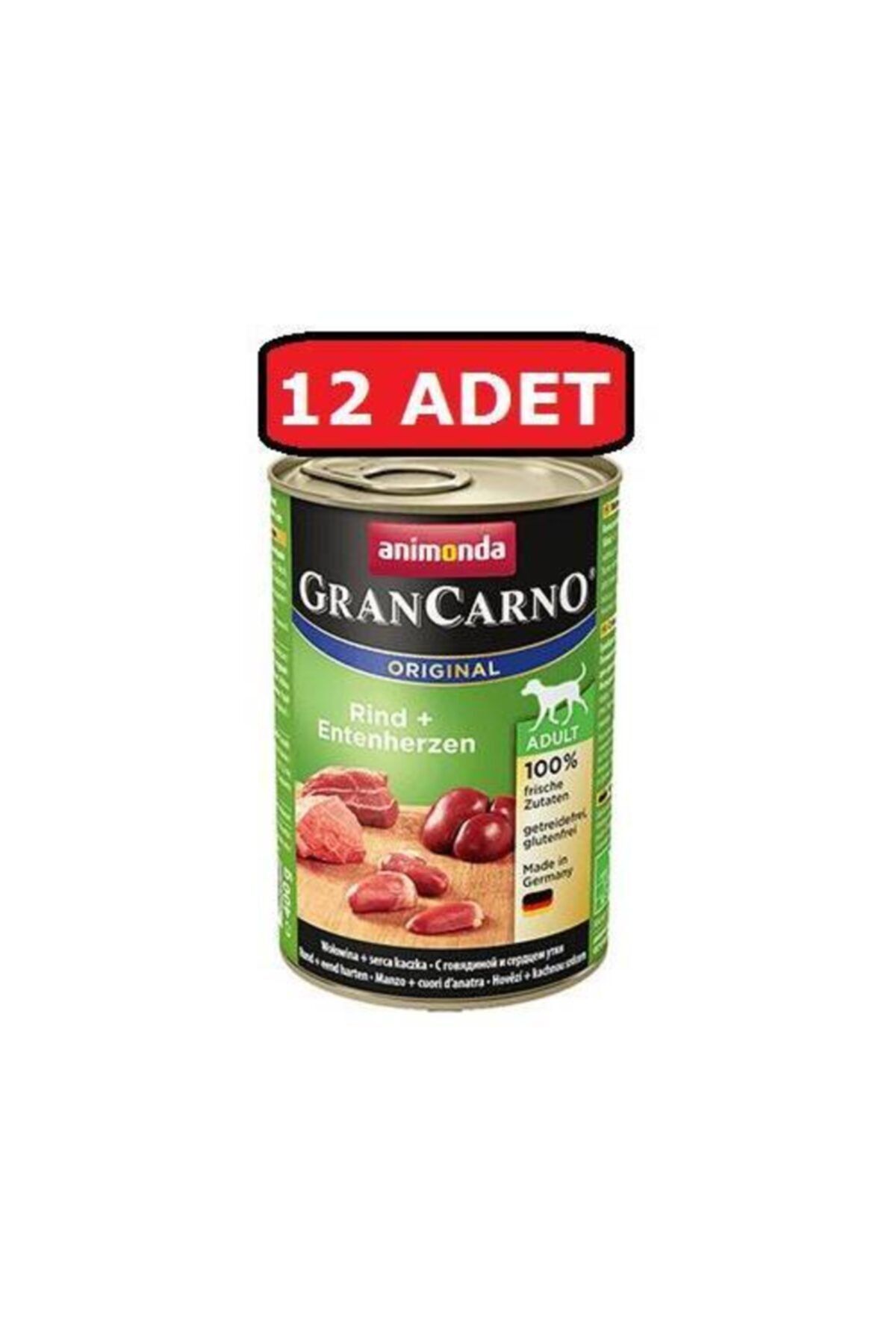 grand carno Animonda Gran Carno Sığır Eti Ve Ördek Köpek Konservesi 12 Adet X 400 Gr