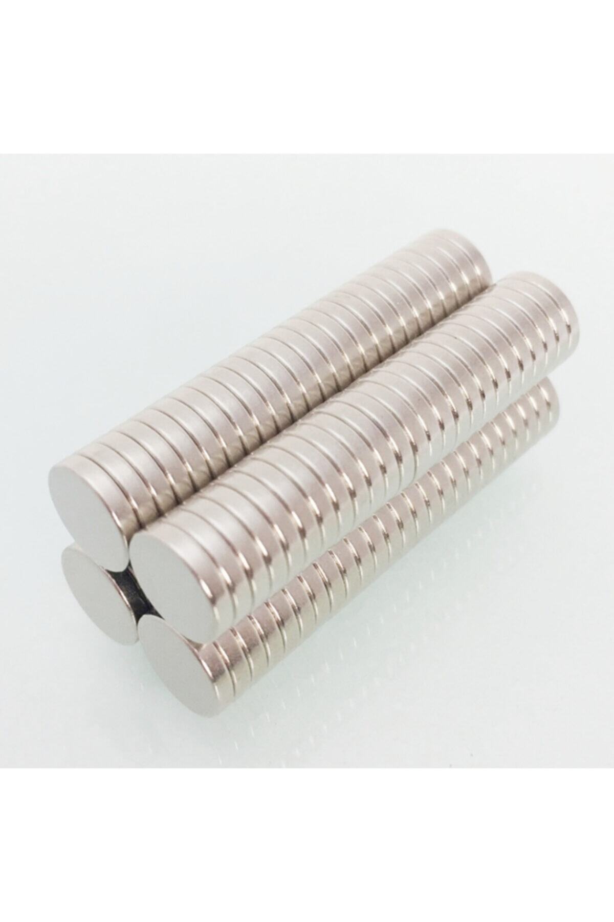 Mıknatıs Market Yuvarlak Güçlü Neodyum Mıknatıs 250 Adet 8x1,5 mm