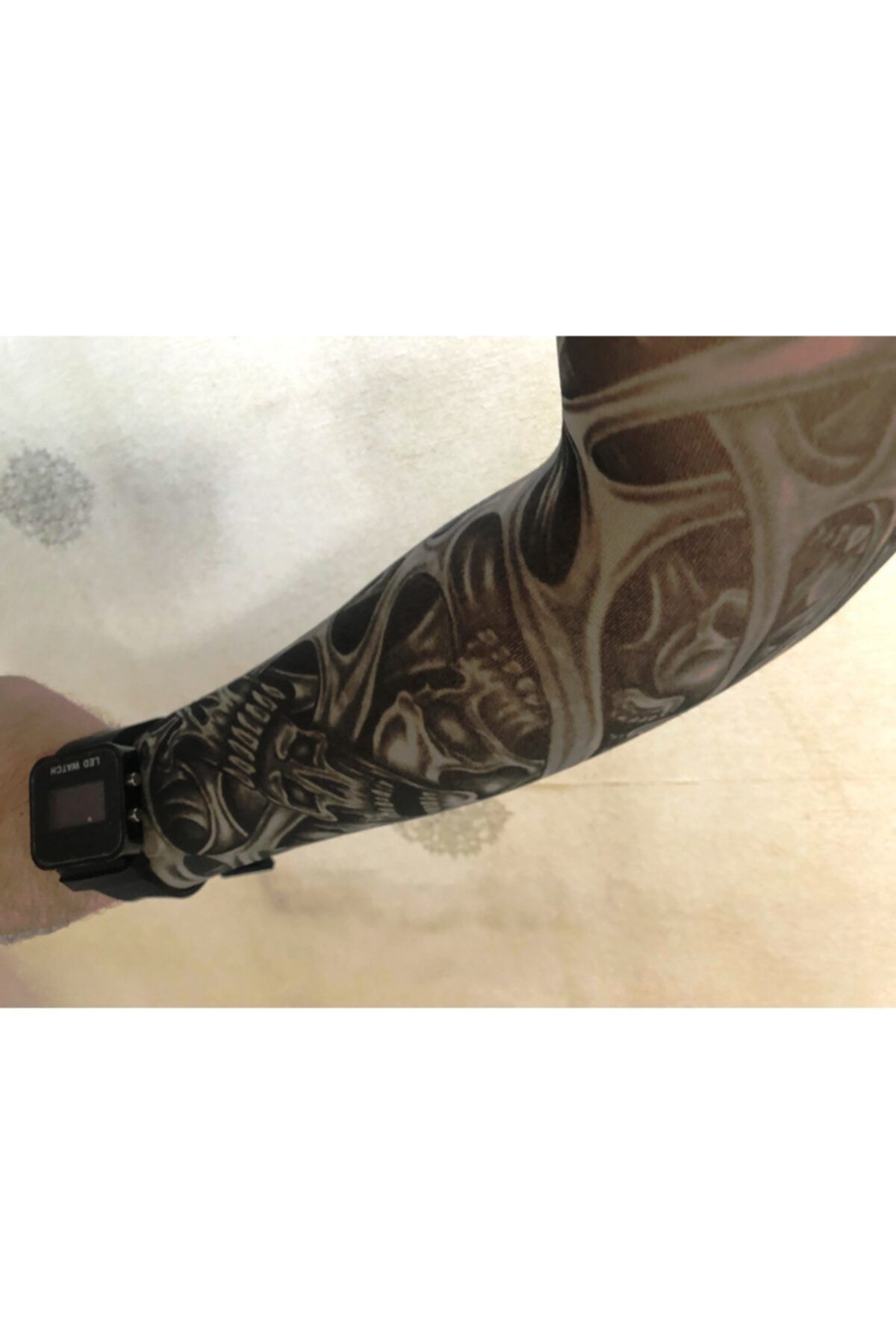 one spray tattoo cift kol giyilebilir dovme iskelet desenler tattoo sleeve fiyati yorumlari trendyol