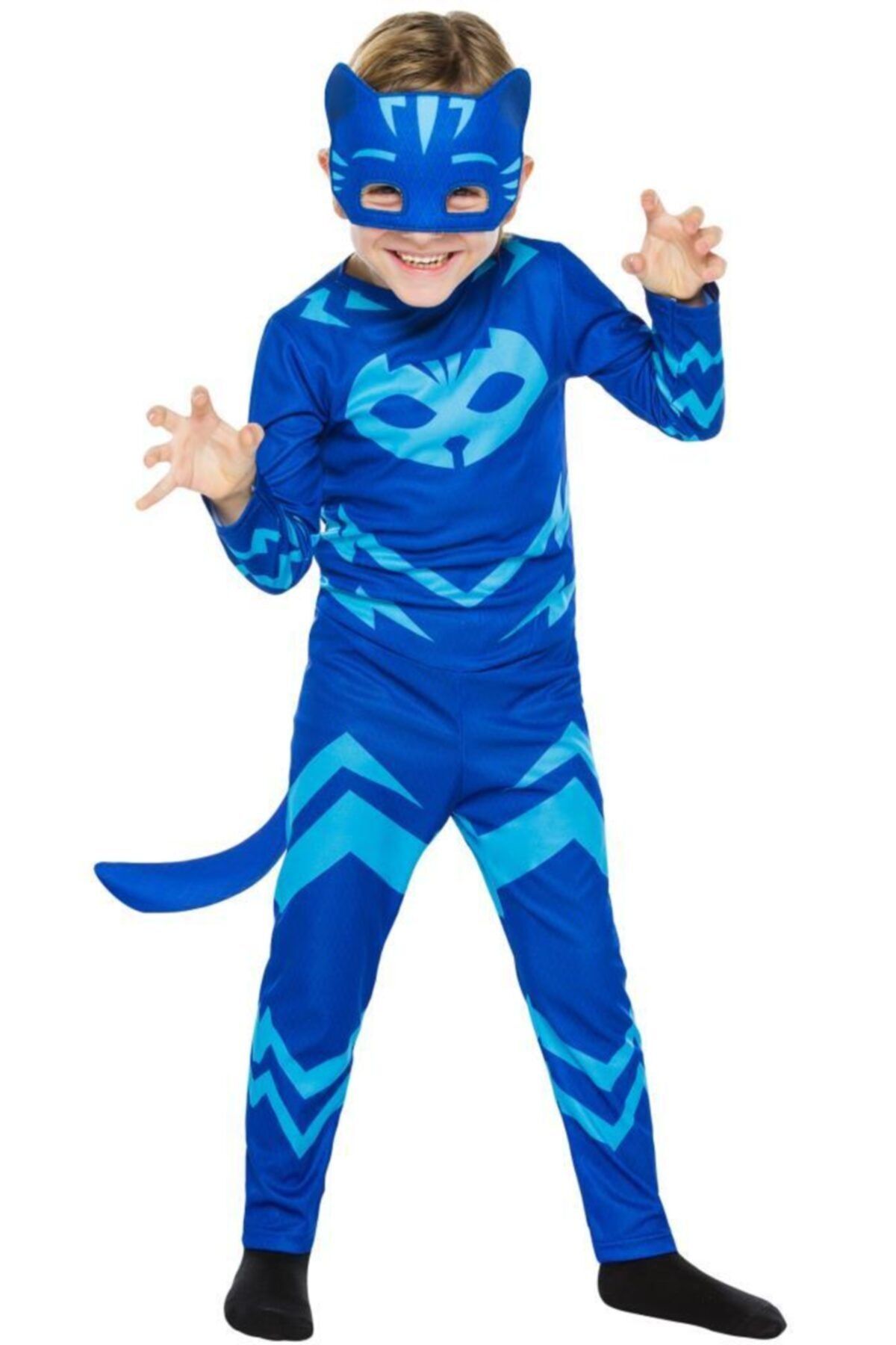 Pj Mask Mavi Pijamaskeliler Kedi Çocuk Kostüm 7-9 Yaş