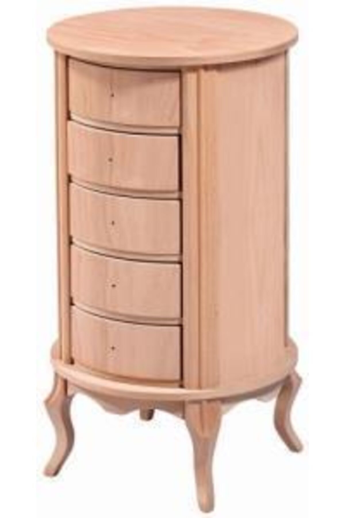 Obuts Home Küçük 5 Çekmeceli Komot Ahşap Ham