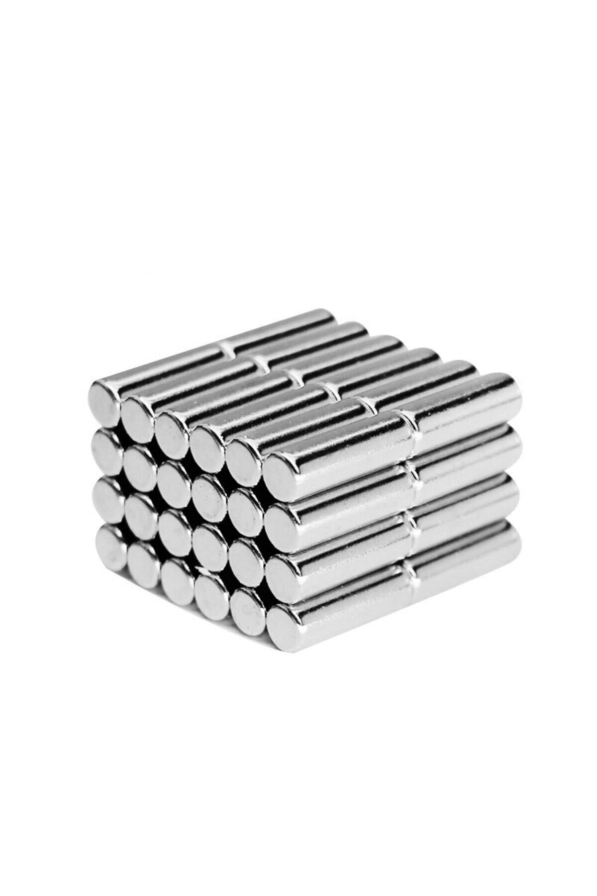 Mıknatıs Market Yuvarlak Güçlü Neodyum Mıknatıs  5x15 mm 50 Adet