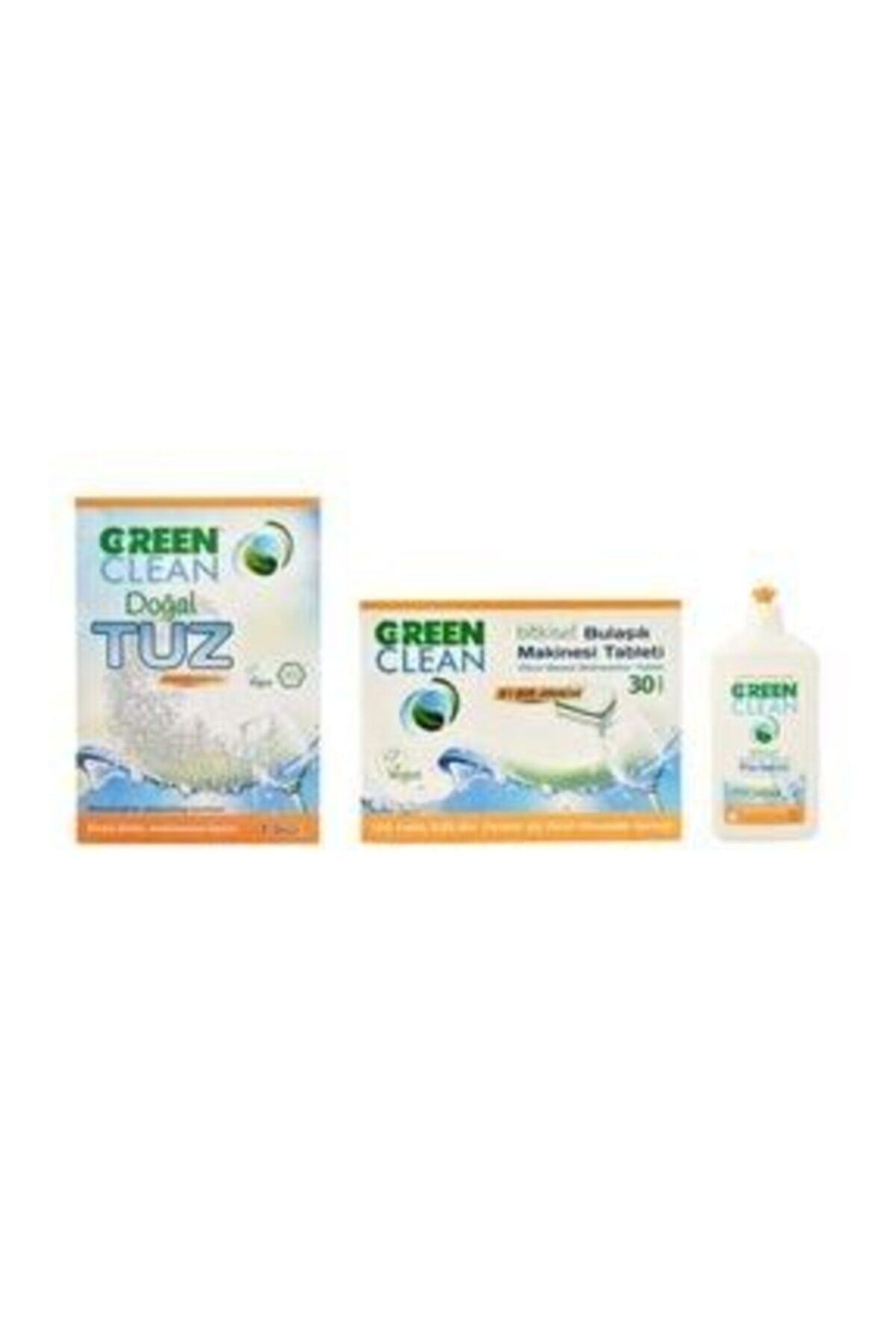 U Green Clean Bulaşık Makinesi Tableti 30 Adet+tuz 1,5kg+parlatıcı 500ml 3lü Set