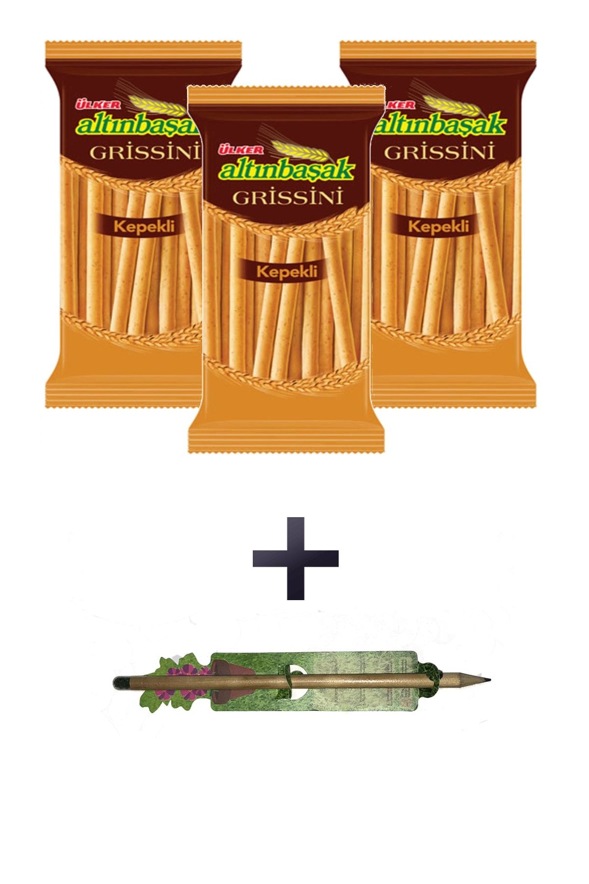 Ülker Altınbaşak Grissini Kepekli 3 Adet X 125 G. Yaşayan Kalem Hediyeli