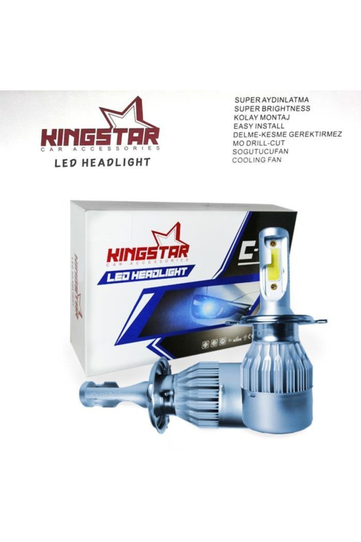King Star Kıngstar Zenon, H4 C Serisi Led Xenon Far, Garantili