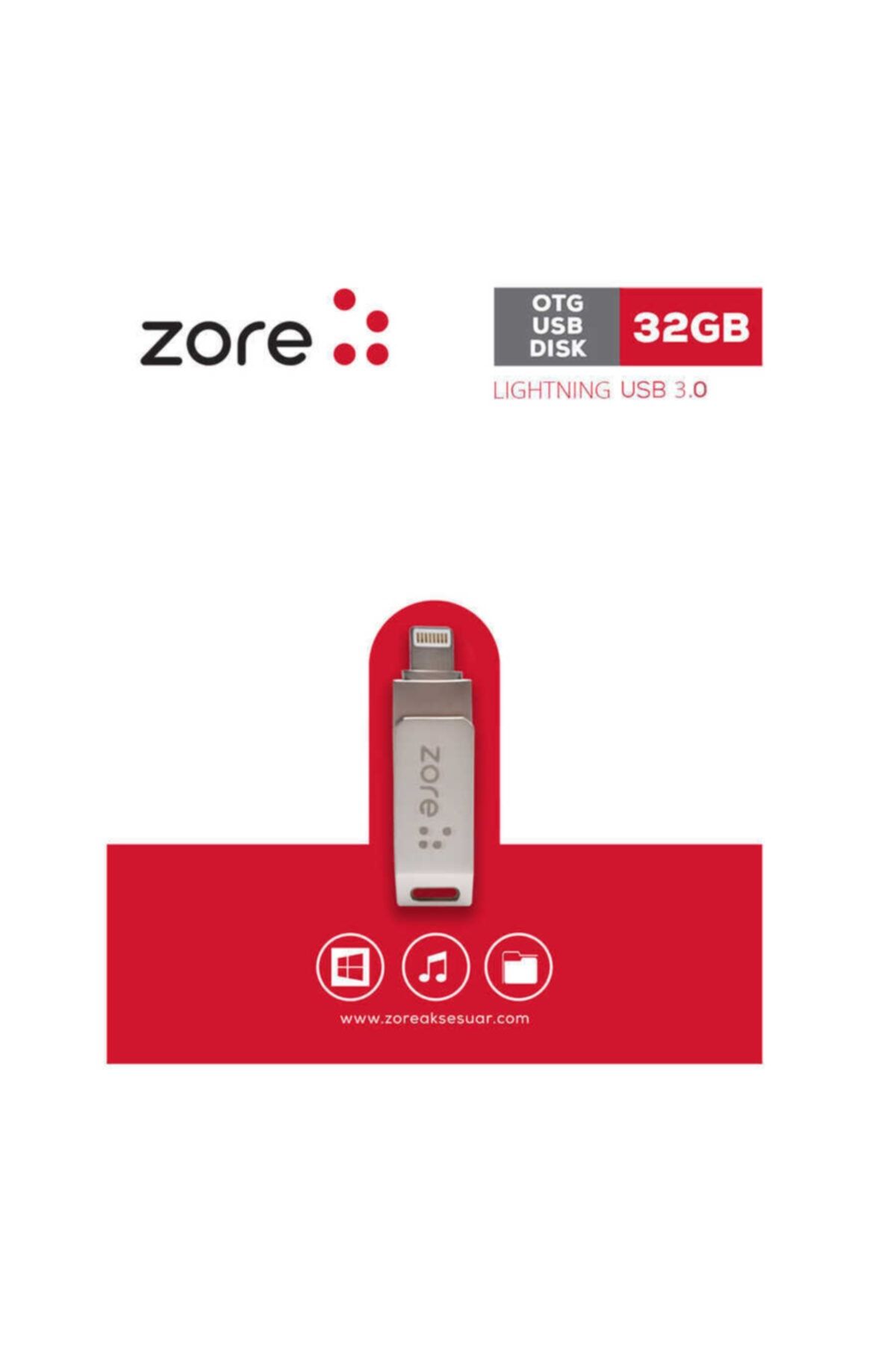 TrendShopping Zore 3.0 Lightning Metal Otg 32 Gb