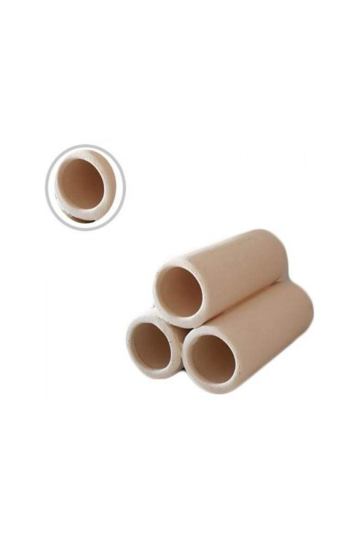 TROPİKAL Karides Seramik 3 Lü Boru Beyaz 7,5 Cm