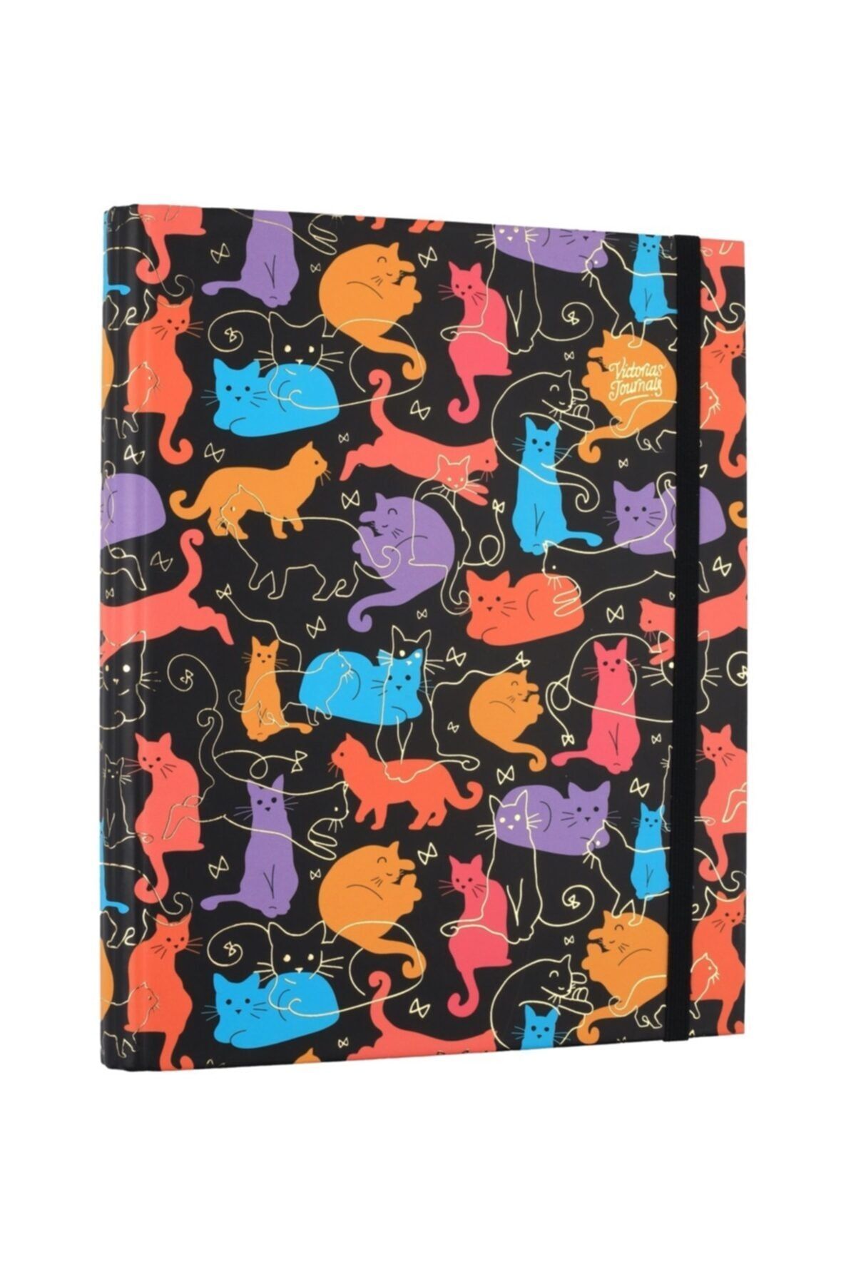 Victoria's Journals Kawaii Cats Gizli Spiralli Defter 17x24 Cm Çizgili