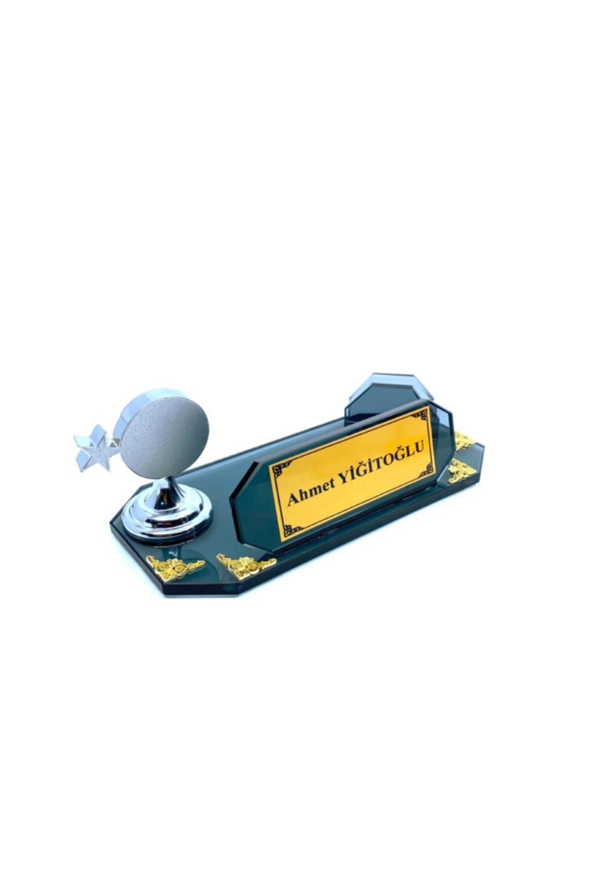 YİĞİTOĞLU DESIGN Premium Özel Tasarım Cam Masa Isimliği O56