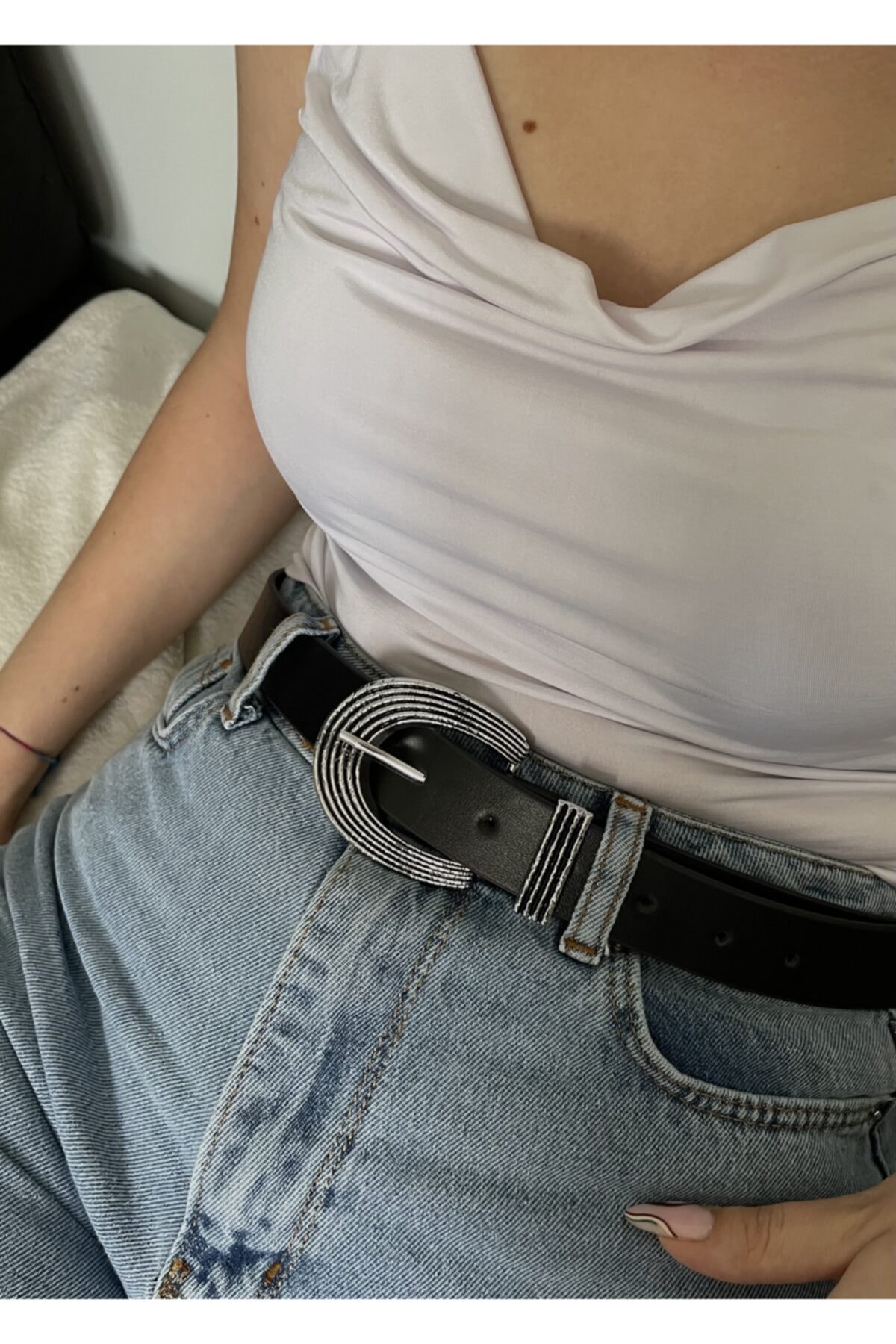 KİLİGİSTANBUL Oval Vintage Gümüş Kemer