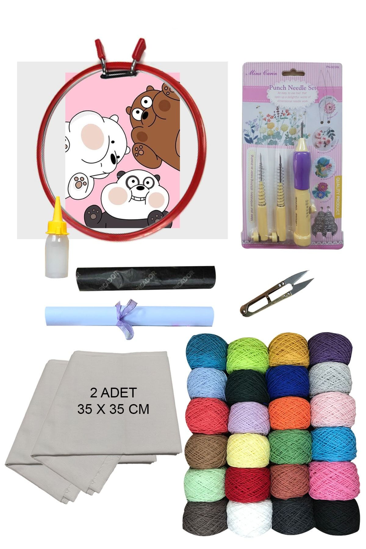 uniquehobby Punch Nakış Seti Kiti Punch Iğnesi Seti Punch Hobi Başlangıç Seti