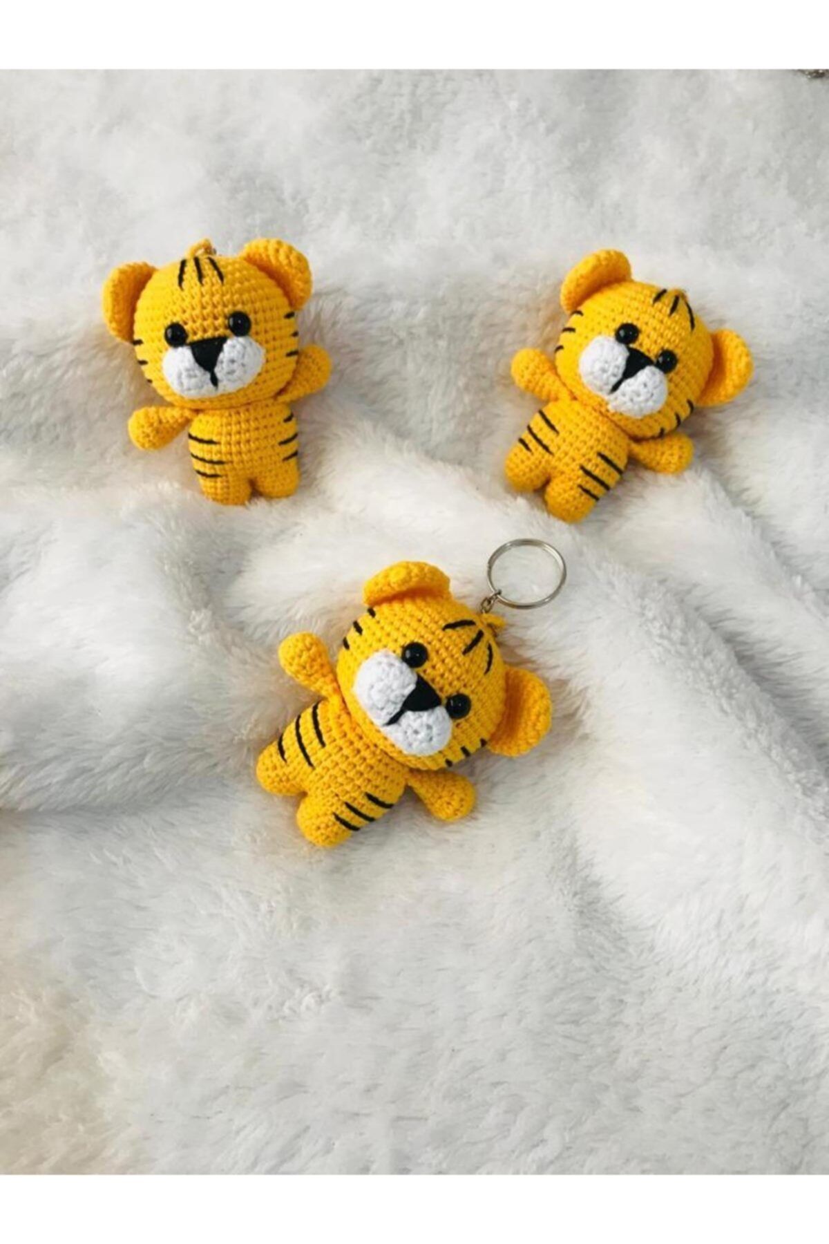 YANNS Amigurumi, Özel Tasarım, El Örgüsü, Kaplan, Tiger, Anahtarlık, Çanta Süsü, Handmade, 1 Adet