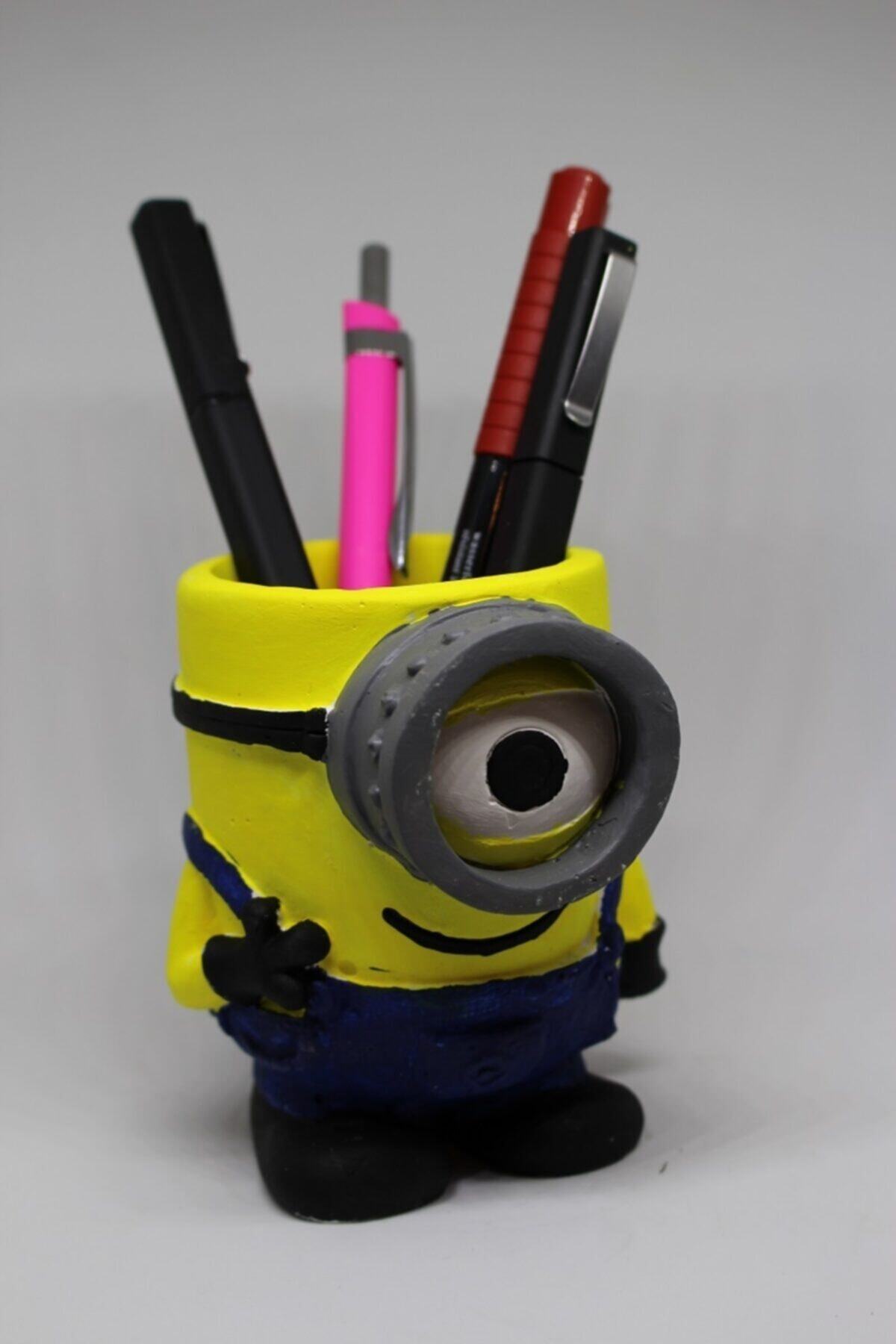 cactusgarden Sevimli Minion Kalemlik Ve Saksı Özel Dekoratif Kaktüs Ve Sukulent Saksısı