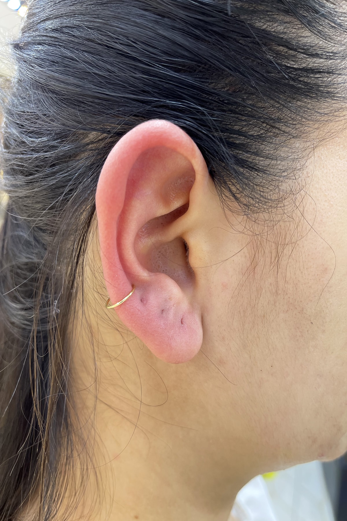ŞAMLI ERDOĞAN KUYUMCULUK 14 Ayar Altın Minimal Halka Tragus Piercing Küpe
