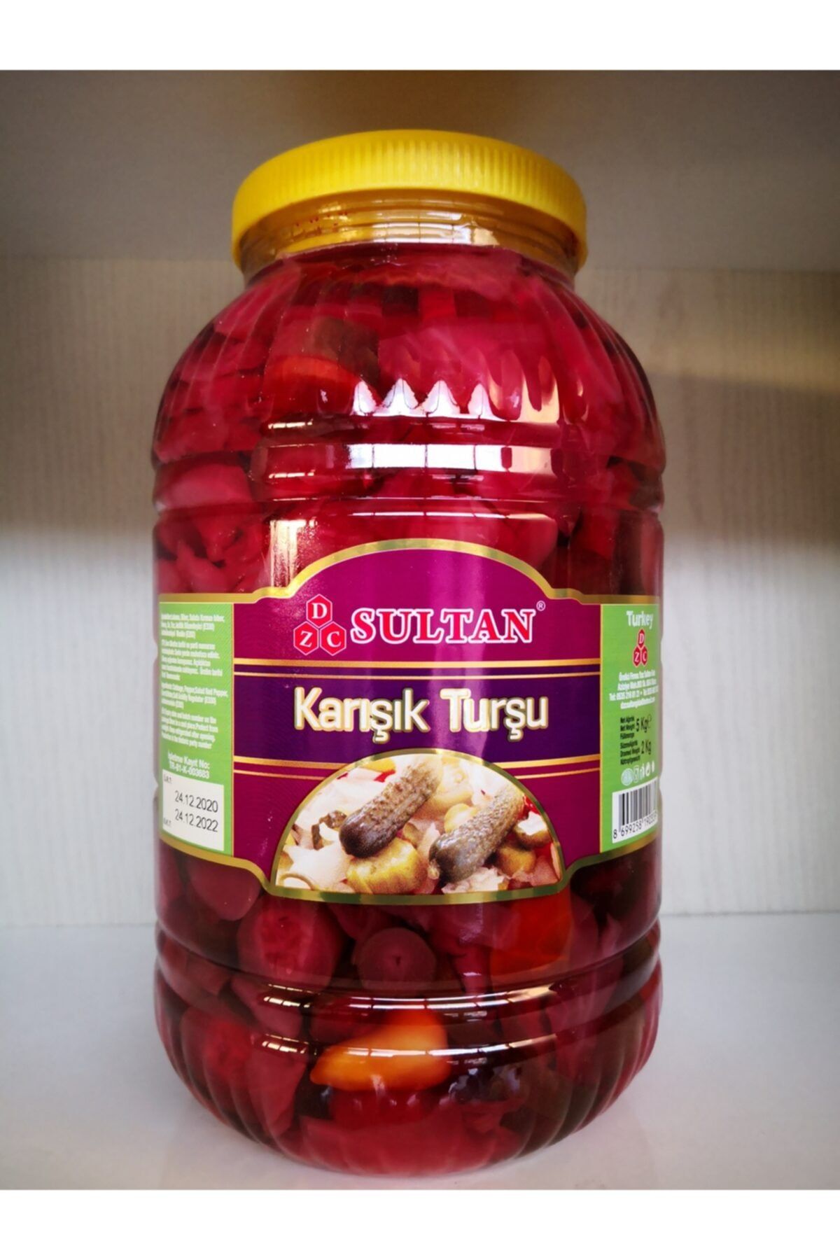 DZC SULTAN SİRKE Karışık Turşu Şalgam Sulu 5 Kg