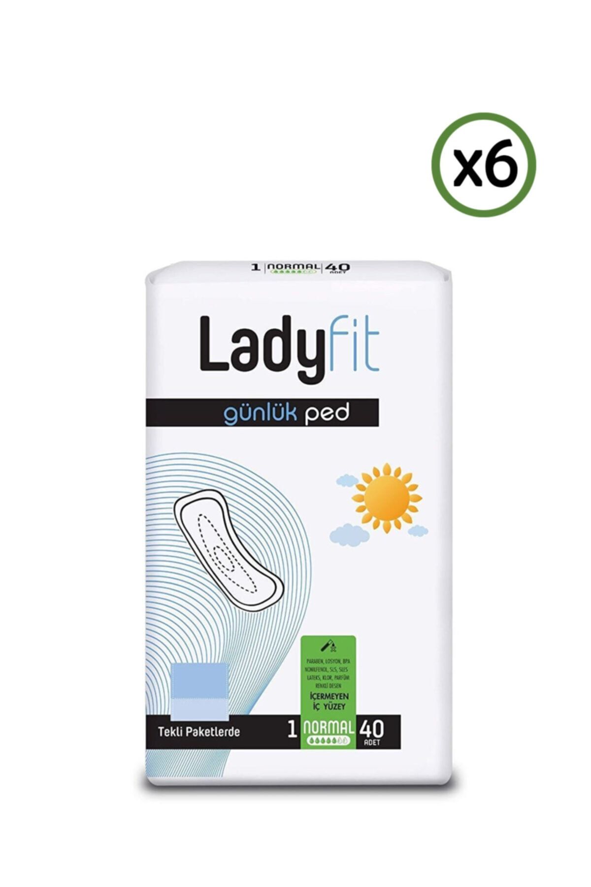 Lady Fit Günlük Ped Normal 40 Ad. 6 Paket
