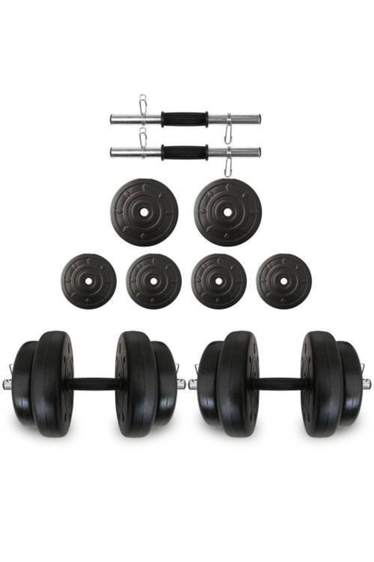 BodyGYM 20 Kg Yaylı Dambıl Halter Set Fitness Dumbell Ağırlık Seti Vücut Geliştirme Aleti