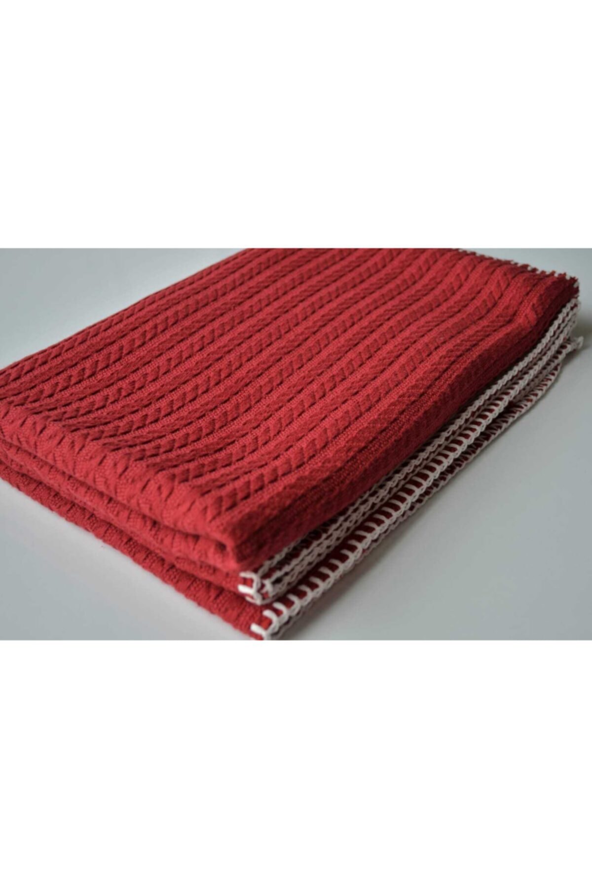 BabyDen Collections Örgü Desen %100 Pamuk Bebek Pikesi Kırmızı