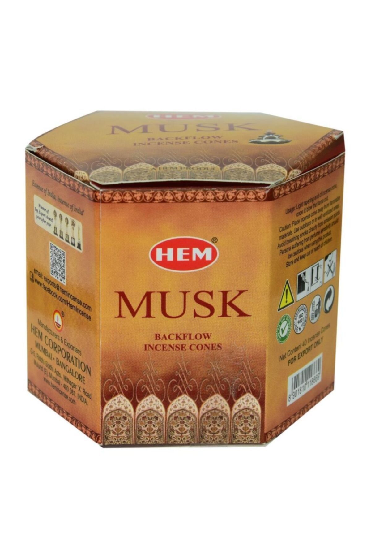 Hem Tütsü Hem Musk Misk Kokulu 40 Konik Tütsü Backflow Incense Cones