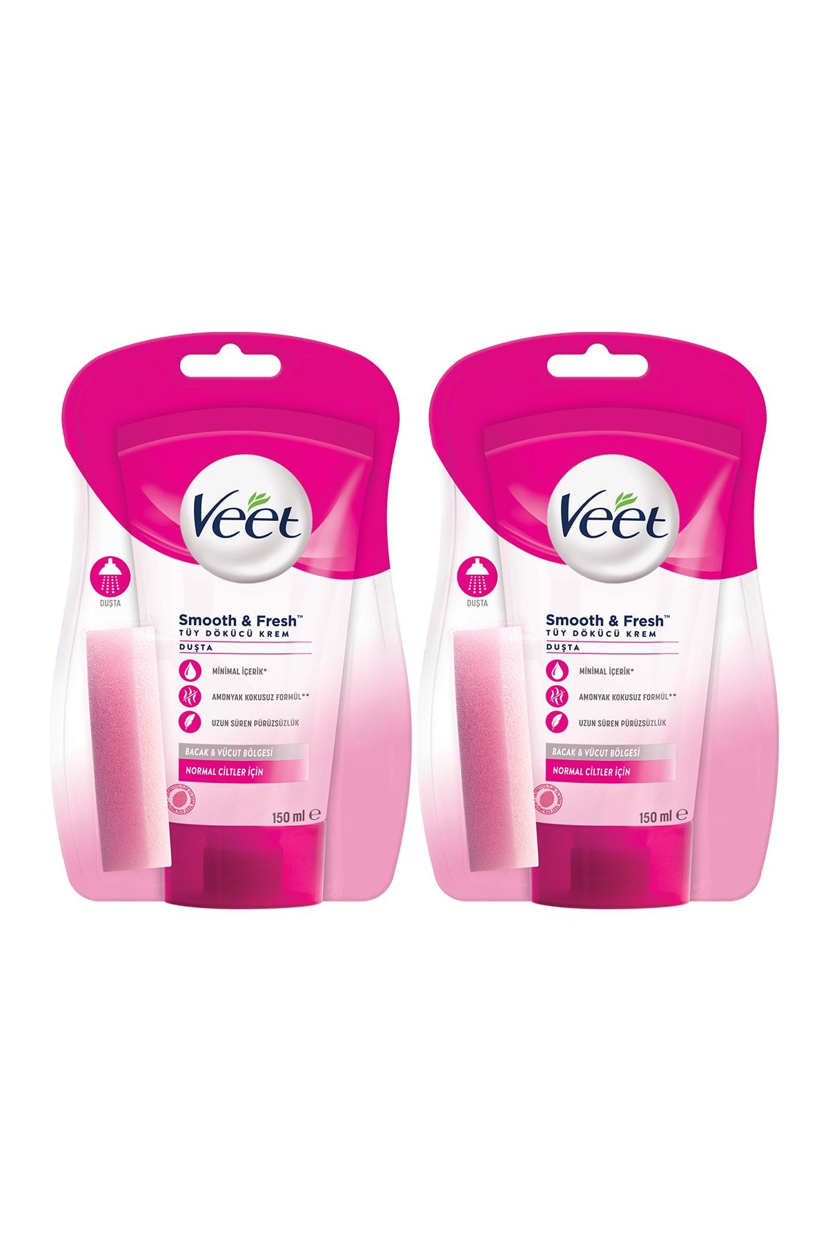 Veet Duşta Tüy Dökücü Krem Bacak & Vücut Bölgesi Normal Ciltler 150ml X 2