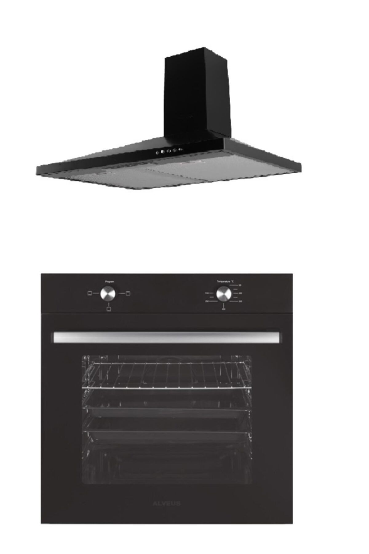 Alveus Safir Siyah 2'li Ankastre Set