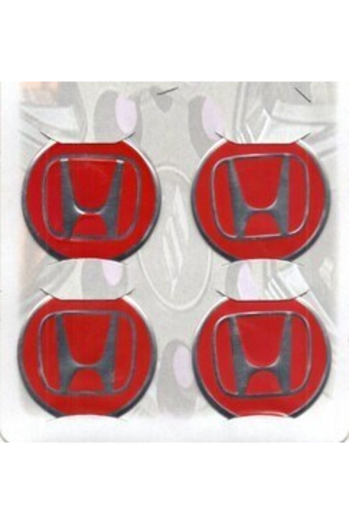 BoostZone Honda Kırmızı Alüminyum Yapıştırma Jant Göbeği 4lü 60mm