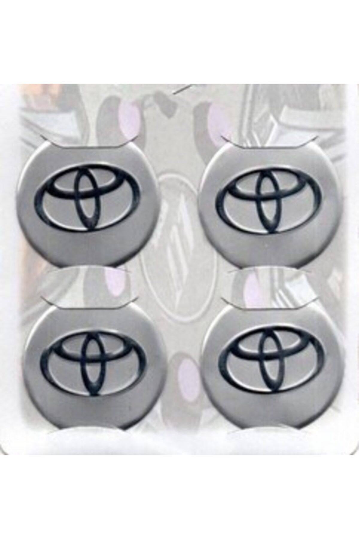 BoostZone Toyota Gri Alüminyum Yapıştırma Jant Göbeği 4lü 60mm