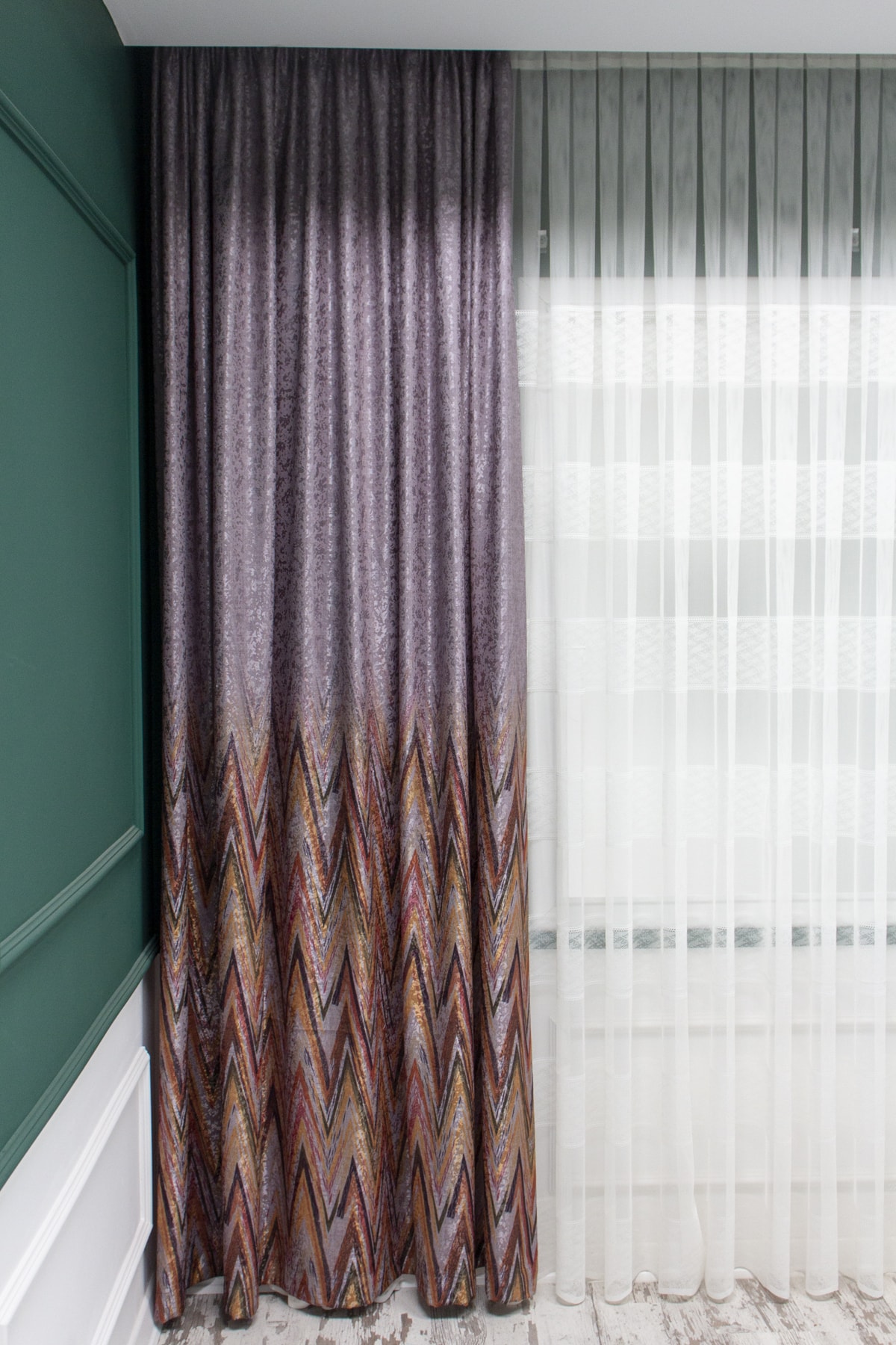 Brillant Kalın Kumaş Fon Perde Tek Kanat 250x260 Renkli Pilesiz Büzgü Ekstraforlu