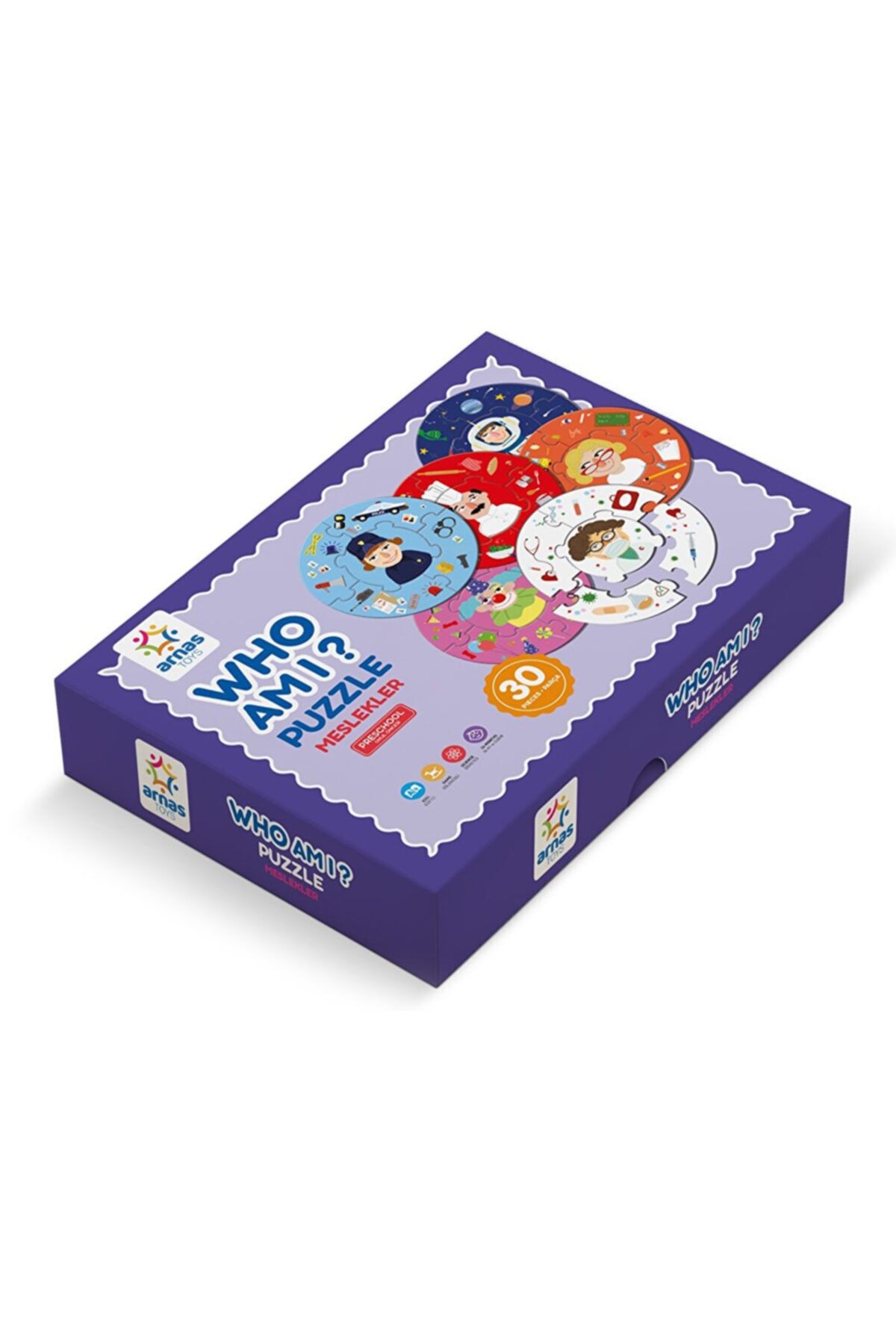 Arnas Toys 5029 Who Am I Puzzle Meslekler 30 Parça Karton Puzzle