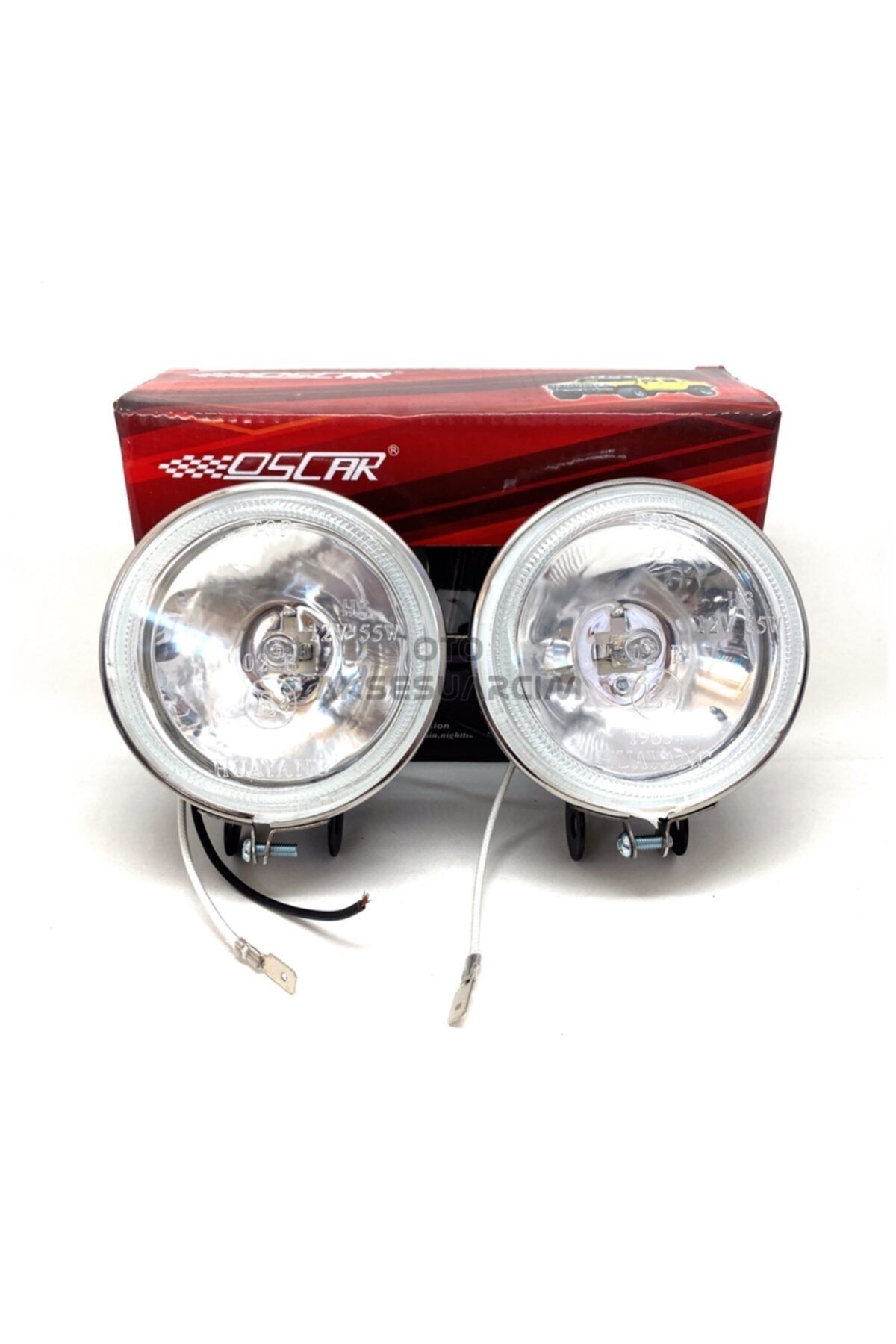 Blingston Universal Oben Halojen Ampullü Yuvarlak Sis Farı 9.5cm