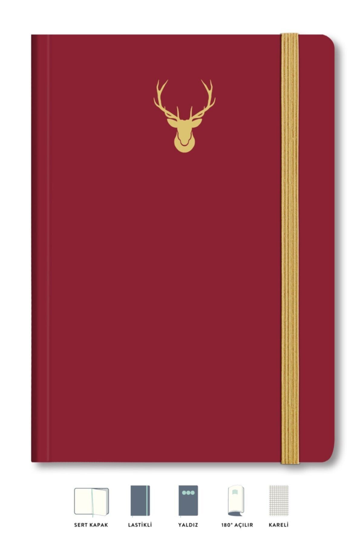 Le Color Sert Kapak Lastikli Kareli Defter 80gr 17*24 Replay
