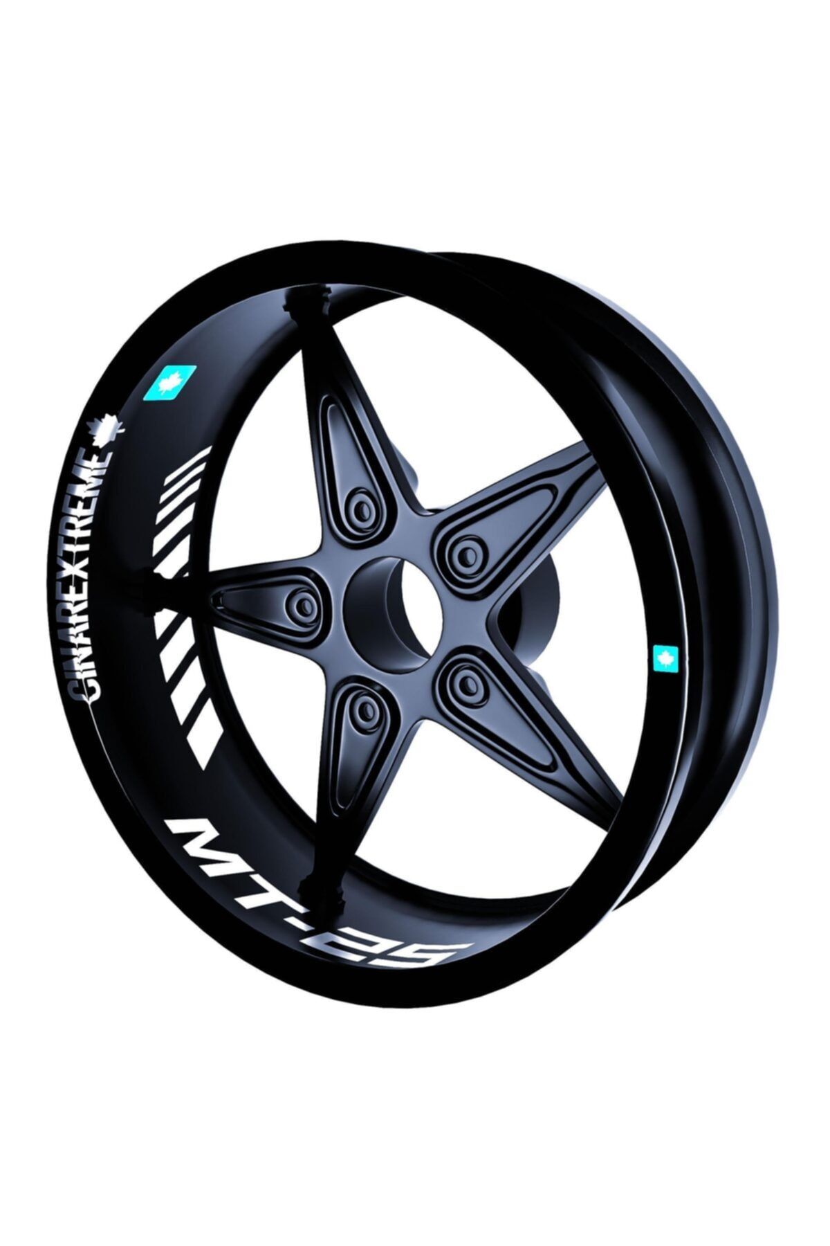 Çınar Extreme Mt-25 Yazılı Süt Beyaz Iç Jant Şeridi Sticker