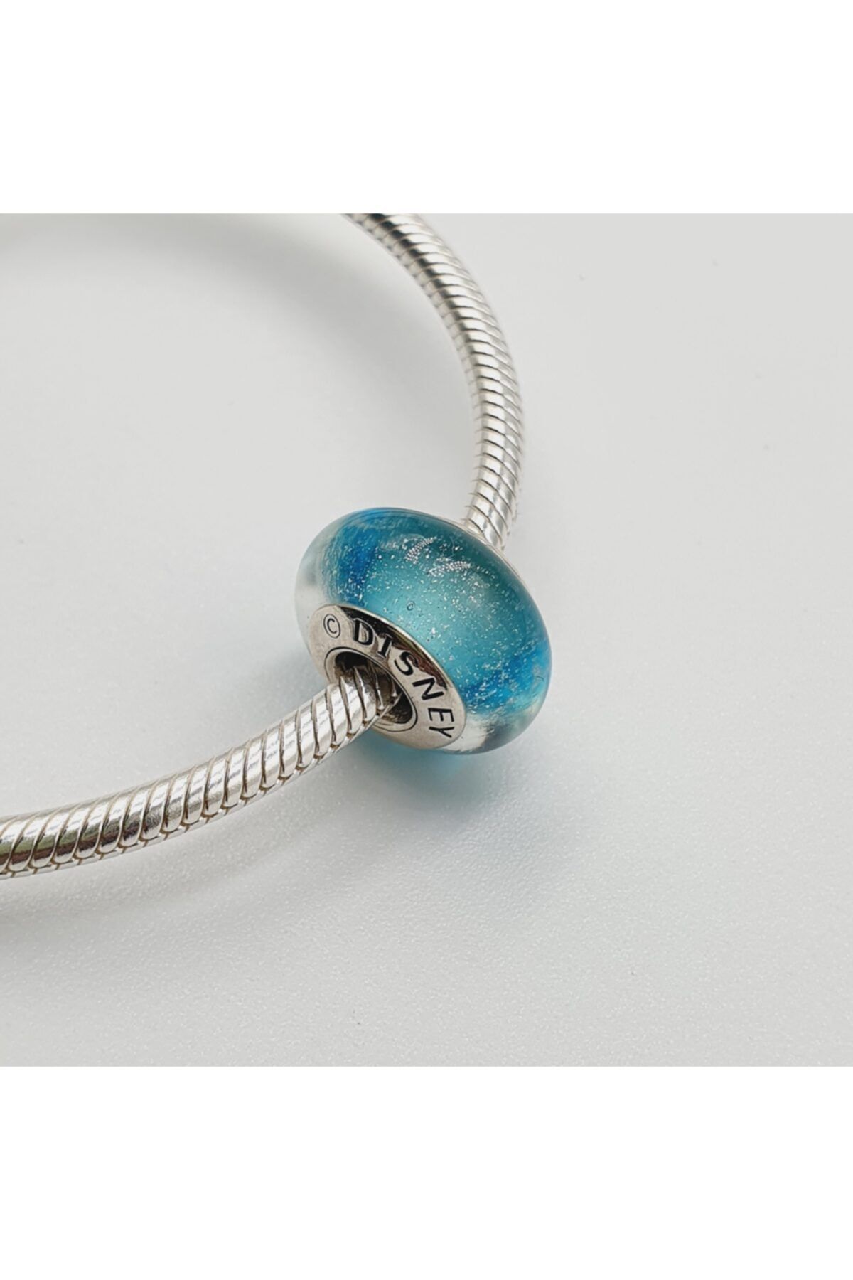 OEM Pandra Bileklik Uyumlu Disney Elsa Murano Cam Charm