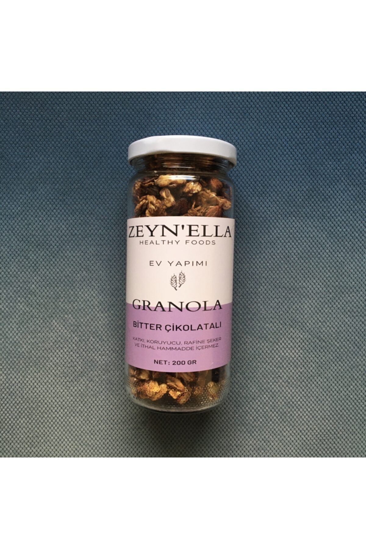 ZEYNELLA Organik Içerikli Ev Yapımı Granola Bitter Çikolatalı 200 Gr