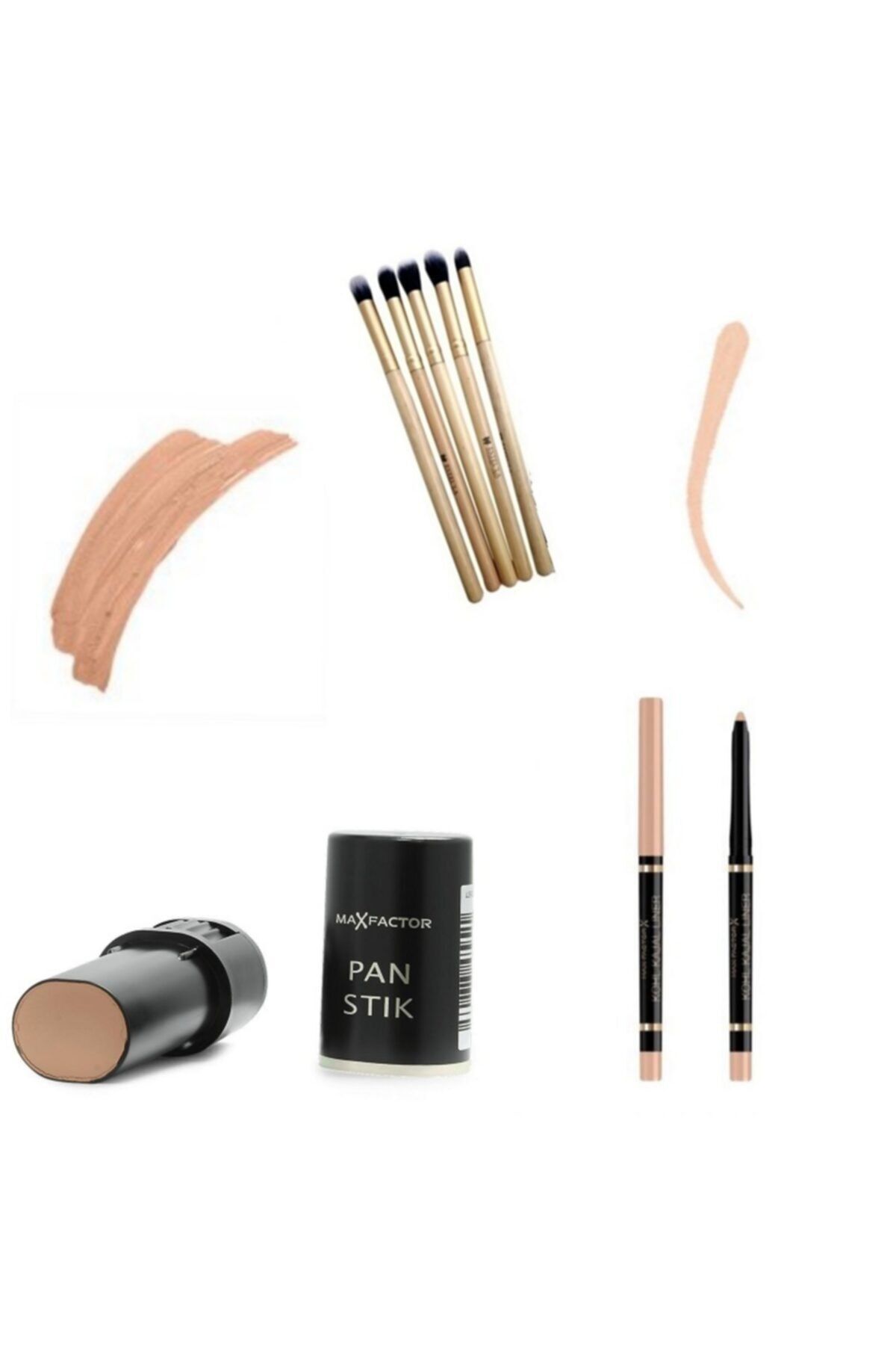 Max Factor Pan Stick Fondöten -96 Bisque Ivory &kohl Kajal Eyeliner - 003 Bej+ 5 Li Fırça Hediyeli