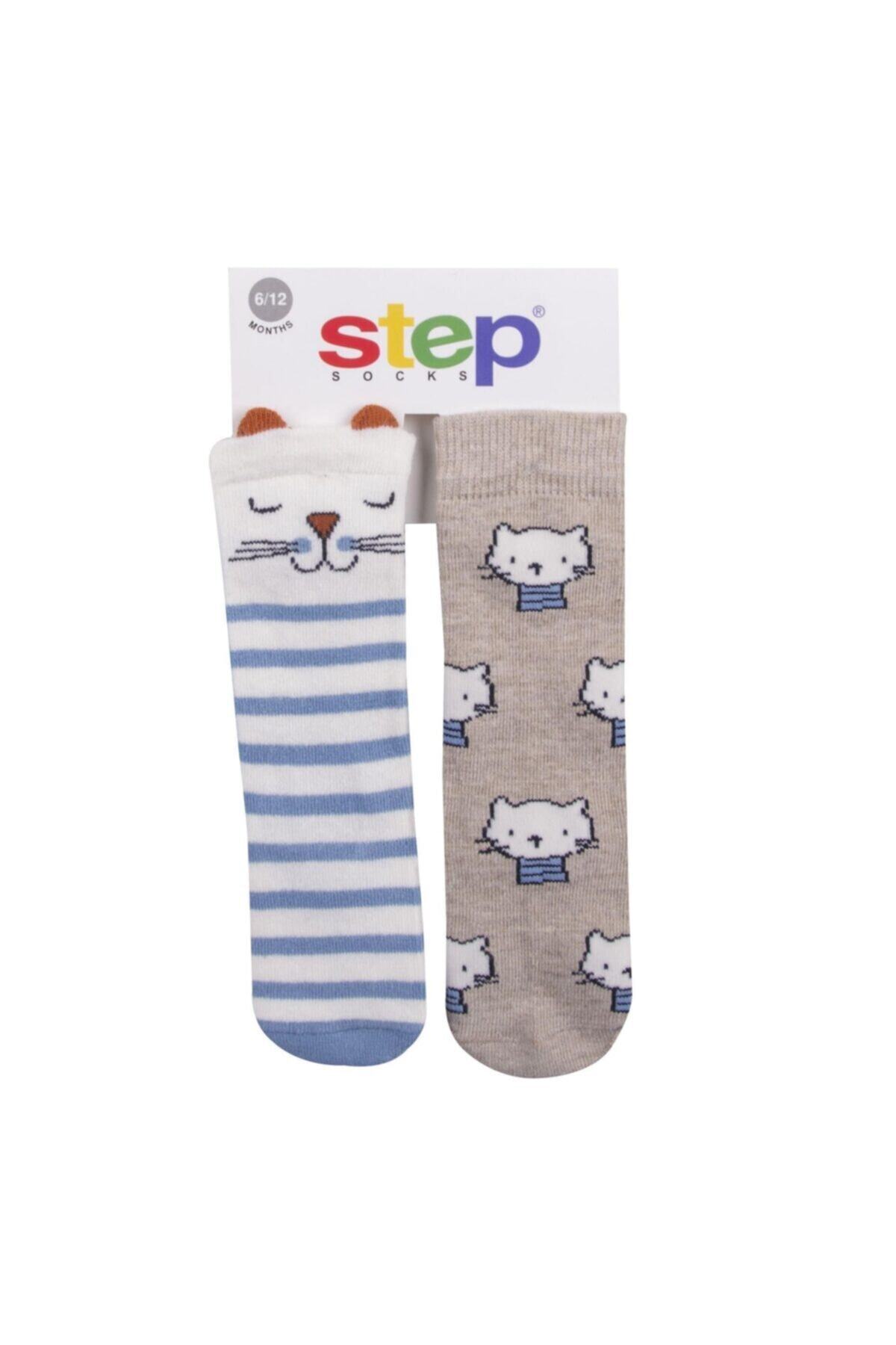 Step 2li 3d Cat Dizaltı Çorap 10196 Karışık Renkli