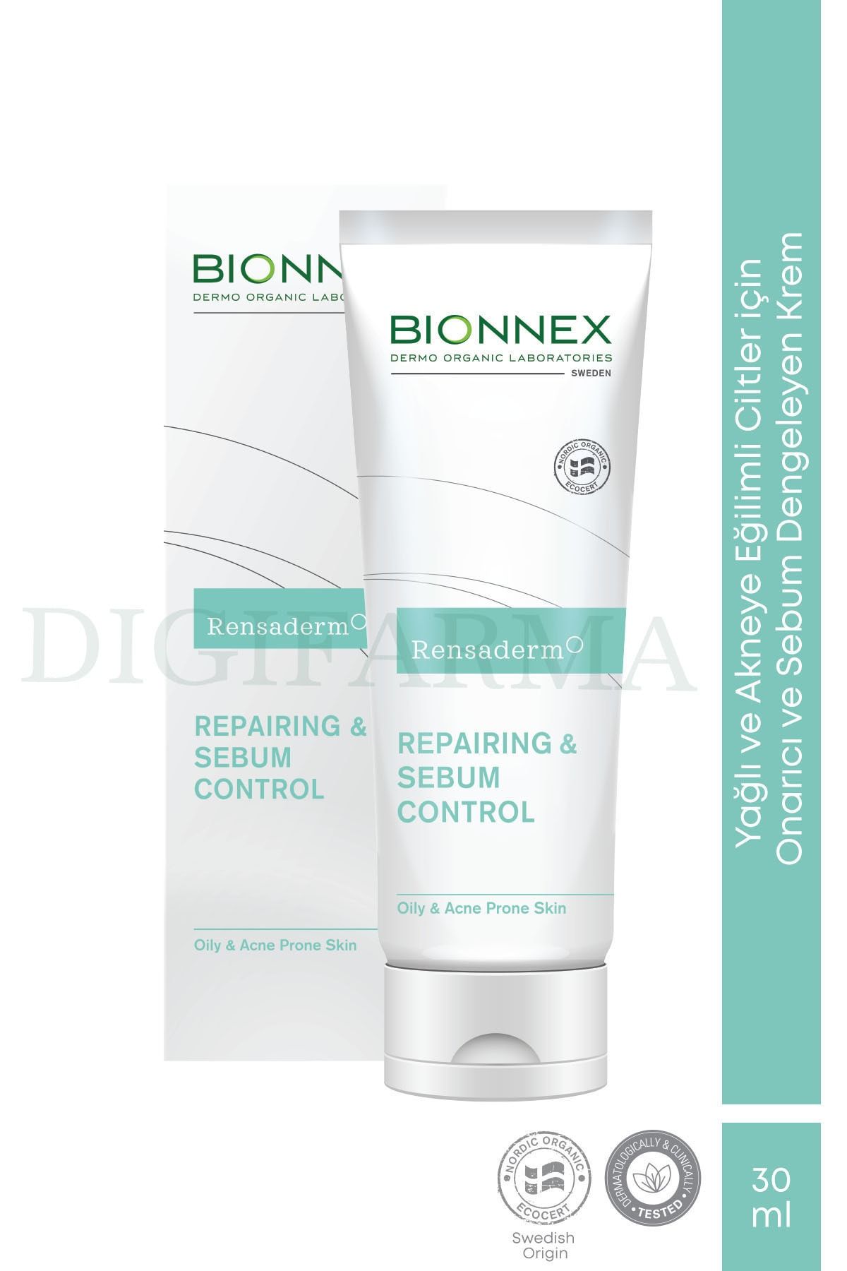Bionnex Rensaderm Akneli Ciltler Için Onarıcı Etkili Nemlendirici Krem 30ml