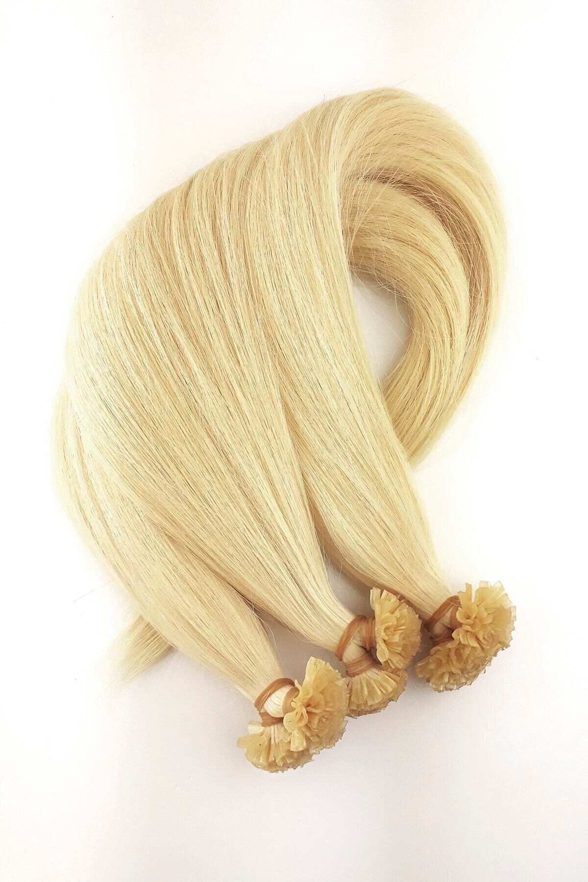 SaçvePeruk 50 Adet 50-55 Cm Platin Mikro Kaynak Saç