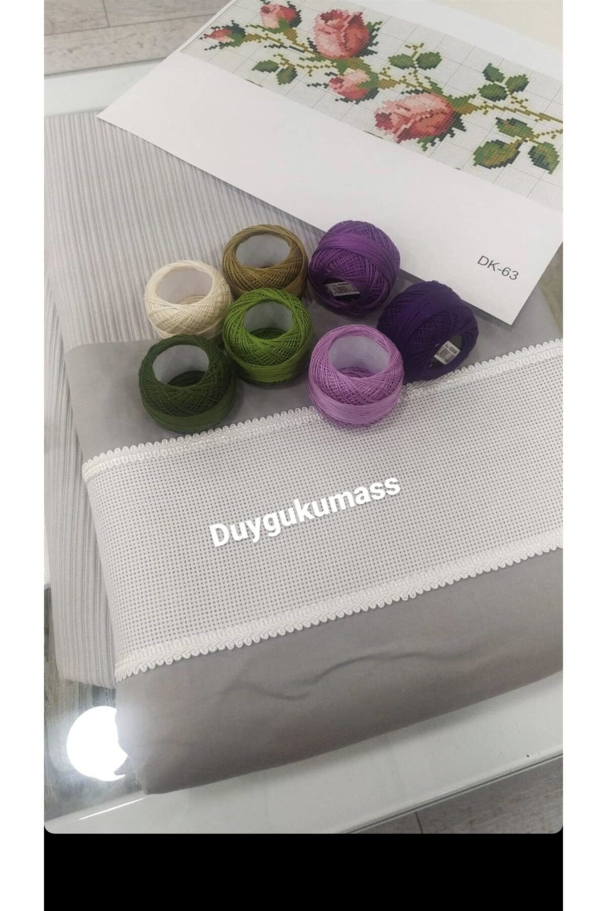 DUYGU KUMAŞ Etamin Bordür Detaylı Tek Kişilik Pike Seti (akfil Kumaş Detaylı)