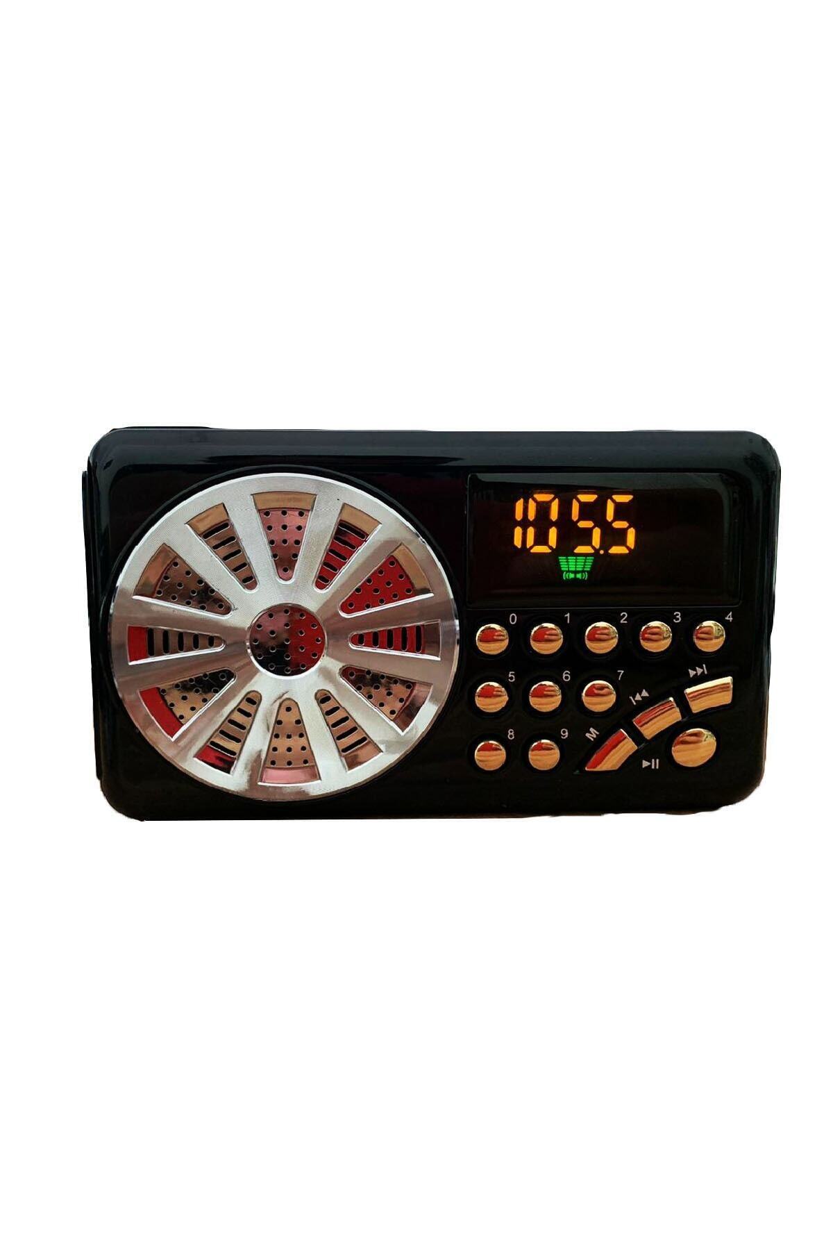 Mkey Dijital Göstergeli Şarj Edilebilir Usb, Aux, Kulaklık Ve Tf Sd Kart Girişli Nostaljik Radyo Mp3