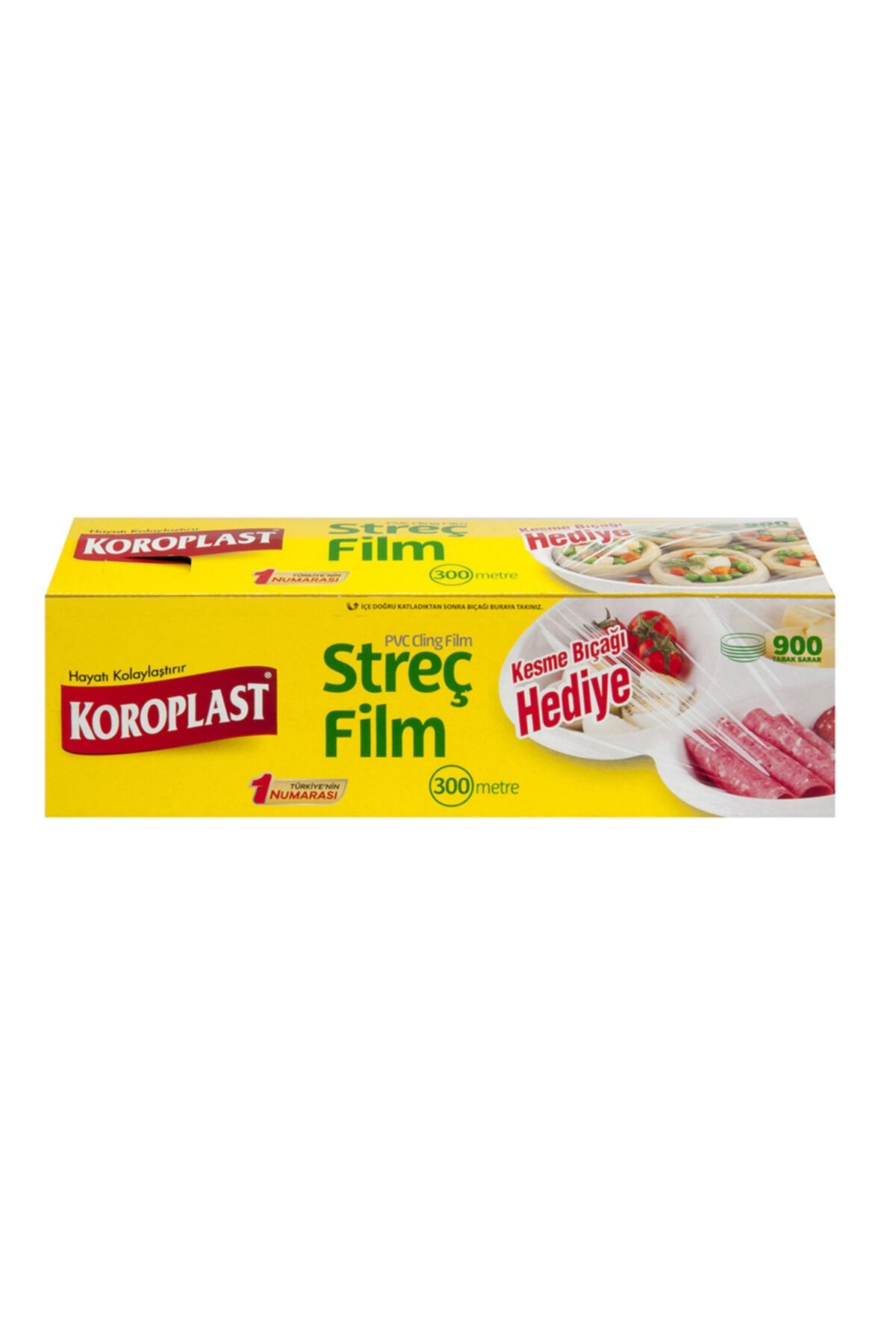 Koroplast Streç Film 300 M ( Pratik Kesme Bıçağı Hediyeli Paket )