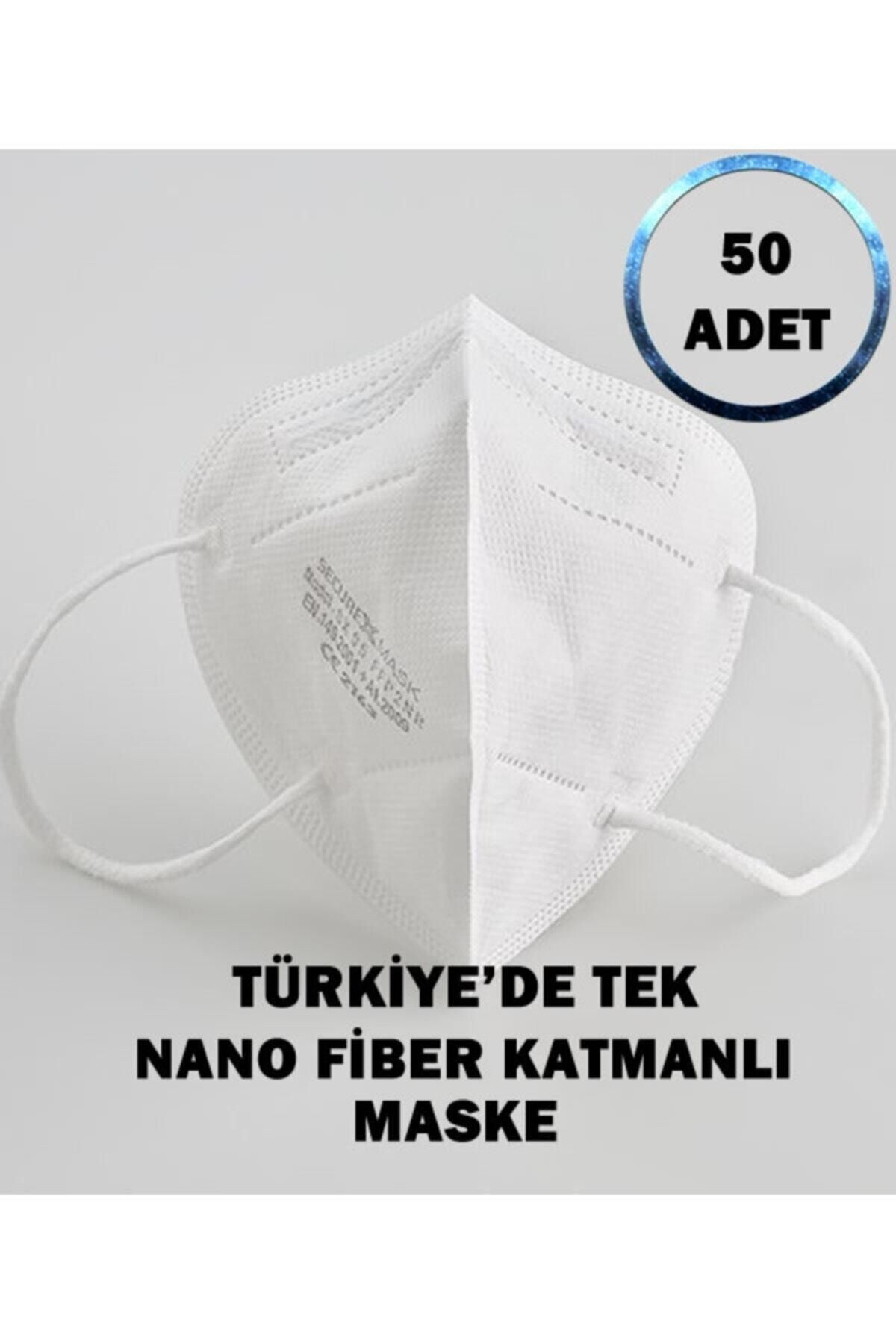 SECUREX MASK N95 Maske 50 Adet Nano Fiber Katmanlı Maske