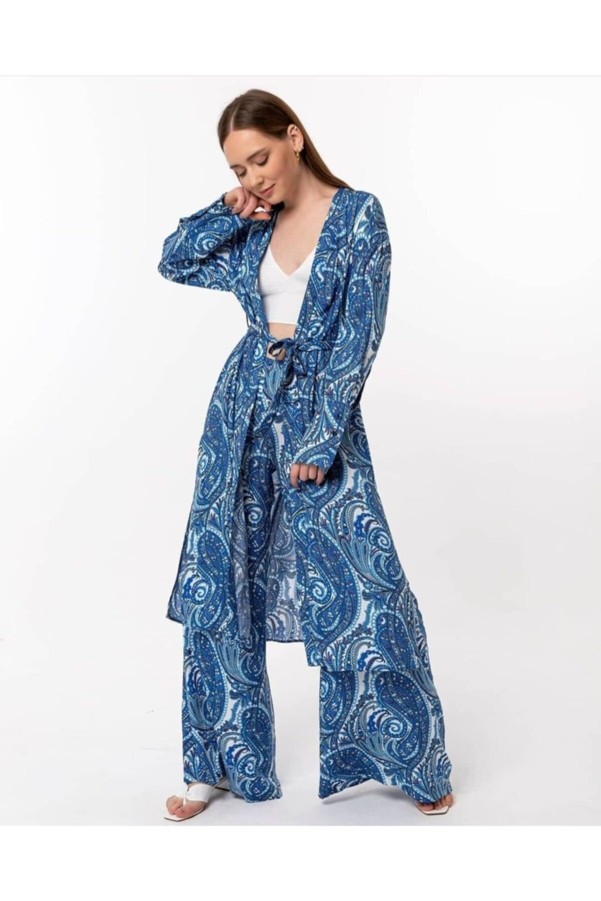 navybluebyaliodabas 21y219-001 Kadın Kimono
