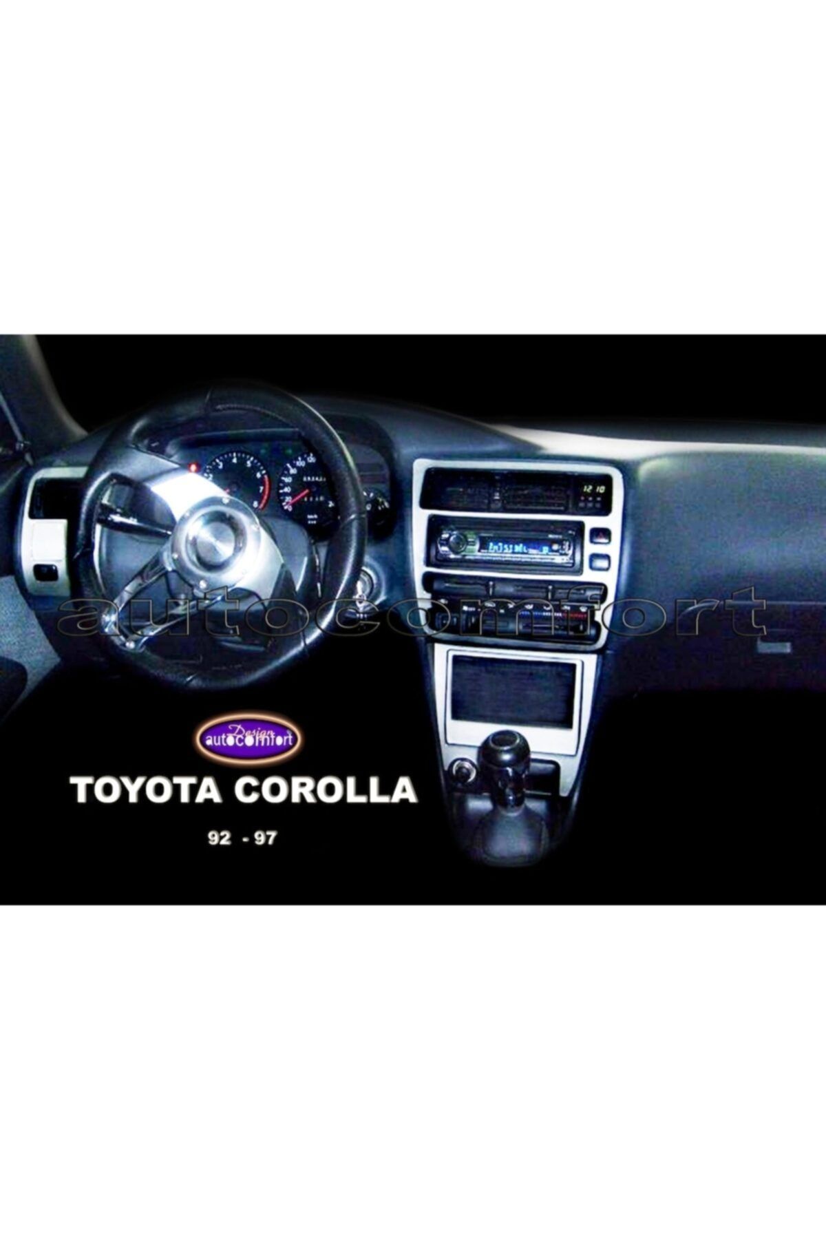 VAGSESSUAR Toyota Corolla Konsol/maun Kaplama Gümüş Gri 1992-1997 7.prç