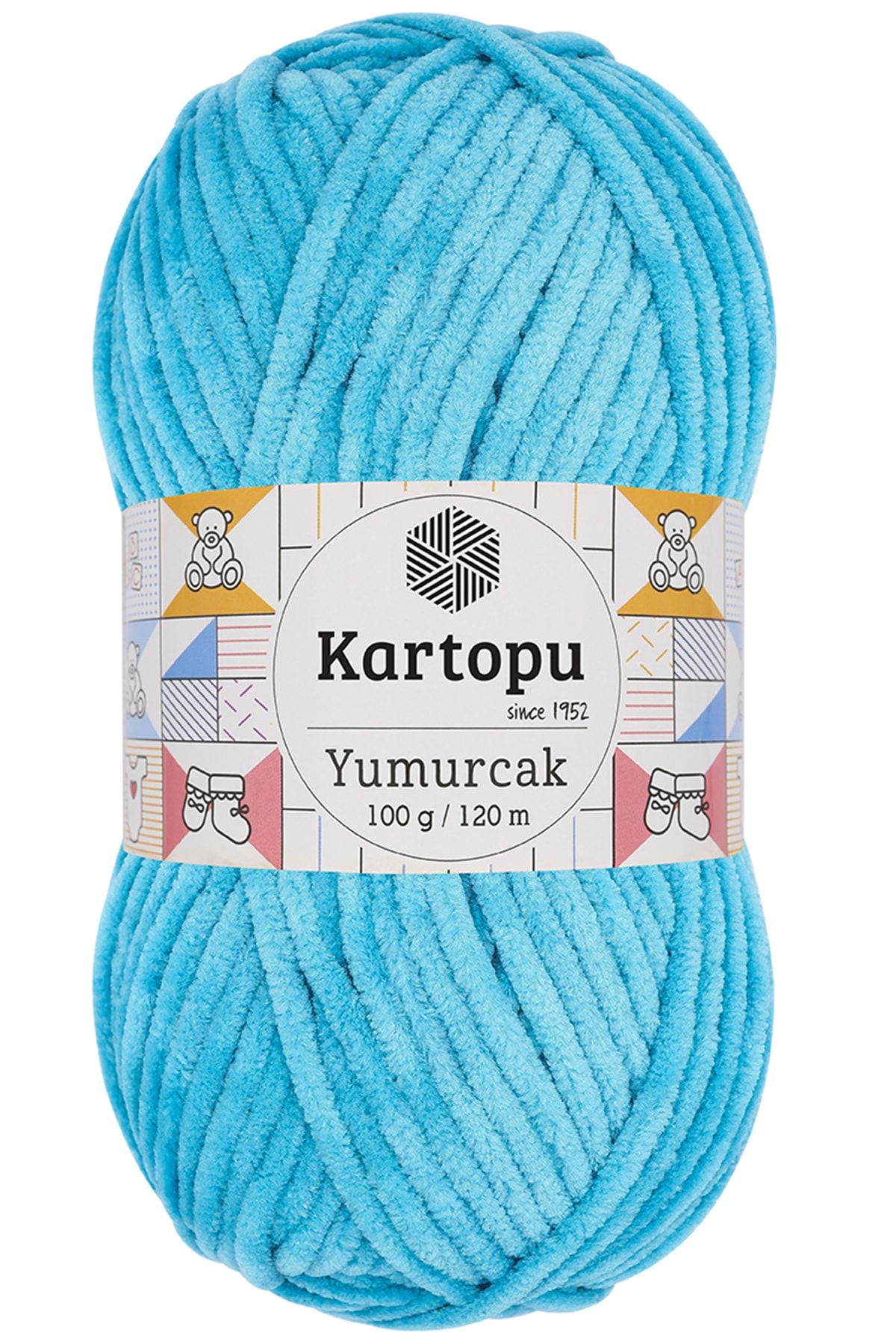 Kartopu Yumurcak Kadife Ip Turkuaz K515 Ve 1 Adet Ilmek Işaretleyici